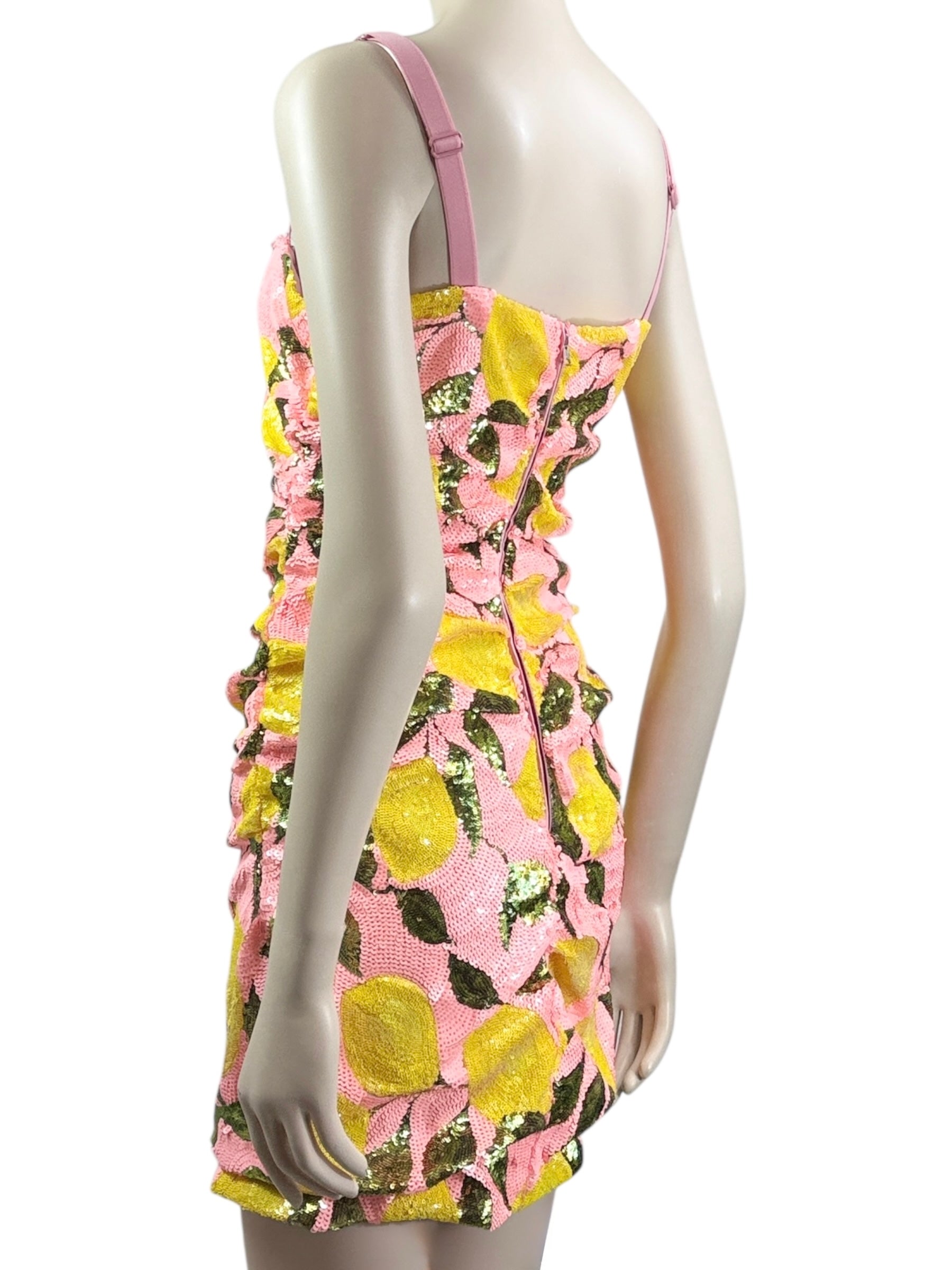 Dolce Gabbana Sequin lemon mini dress