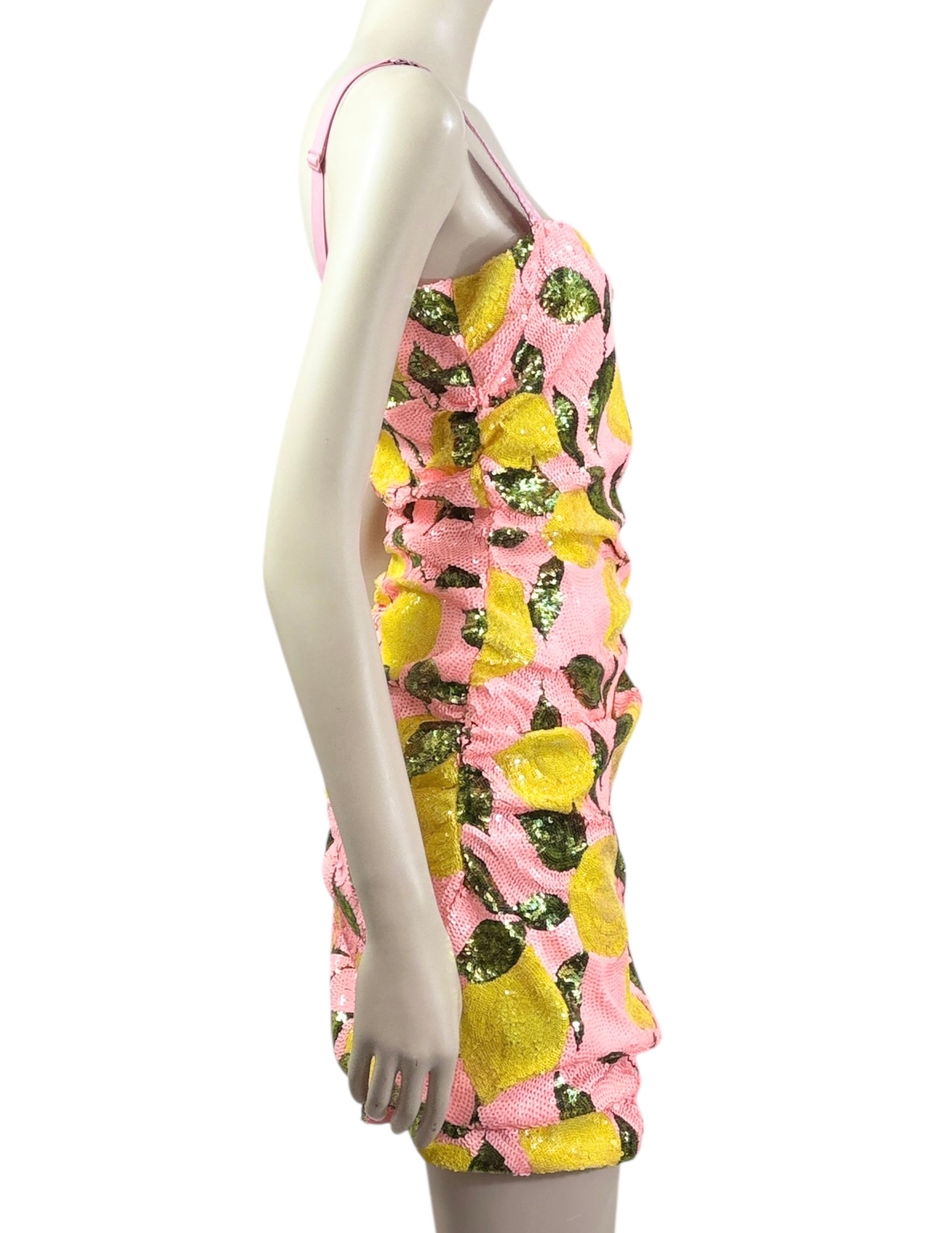 Dolce Gabbana Sequin lemon mini dress