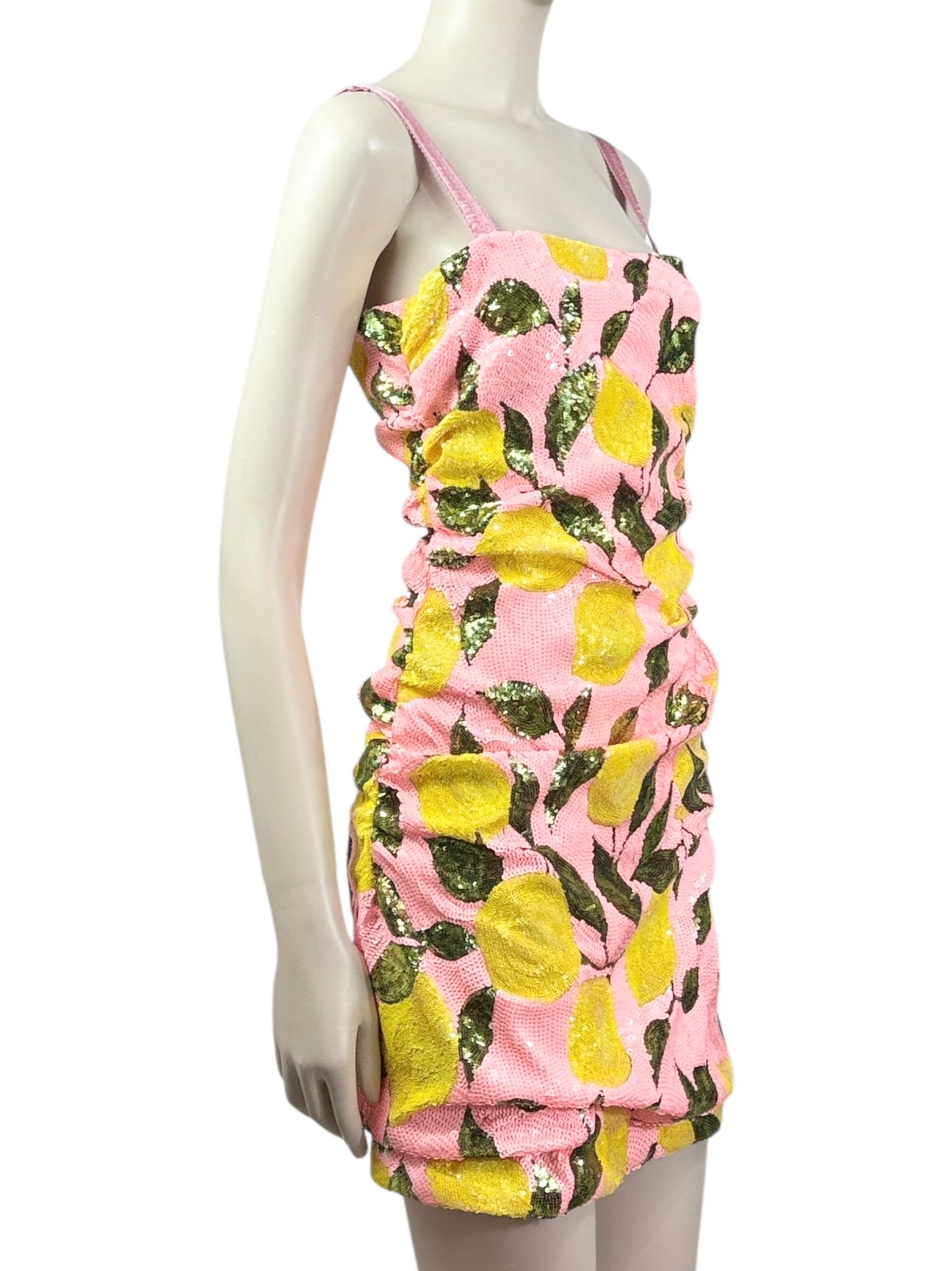 Dolce Gabbana Sequin lemon mini dress
