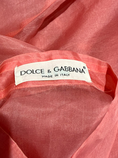 Dolce Gabbana Spring 1992 Pink organza shirt
