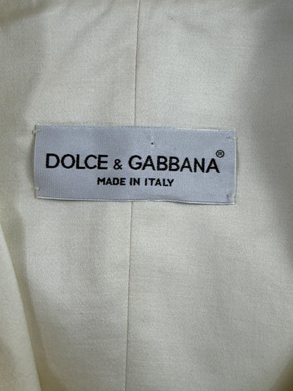Dolce Gabbana Spring 1992 ecru perfecto with pearls
