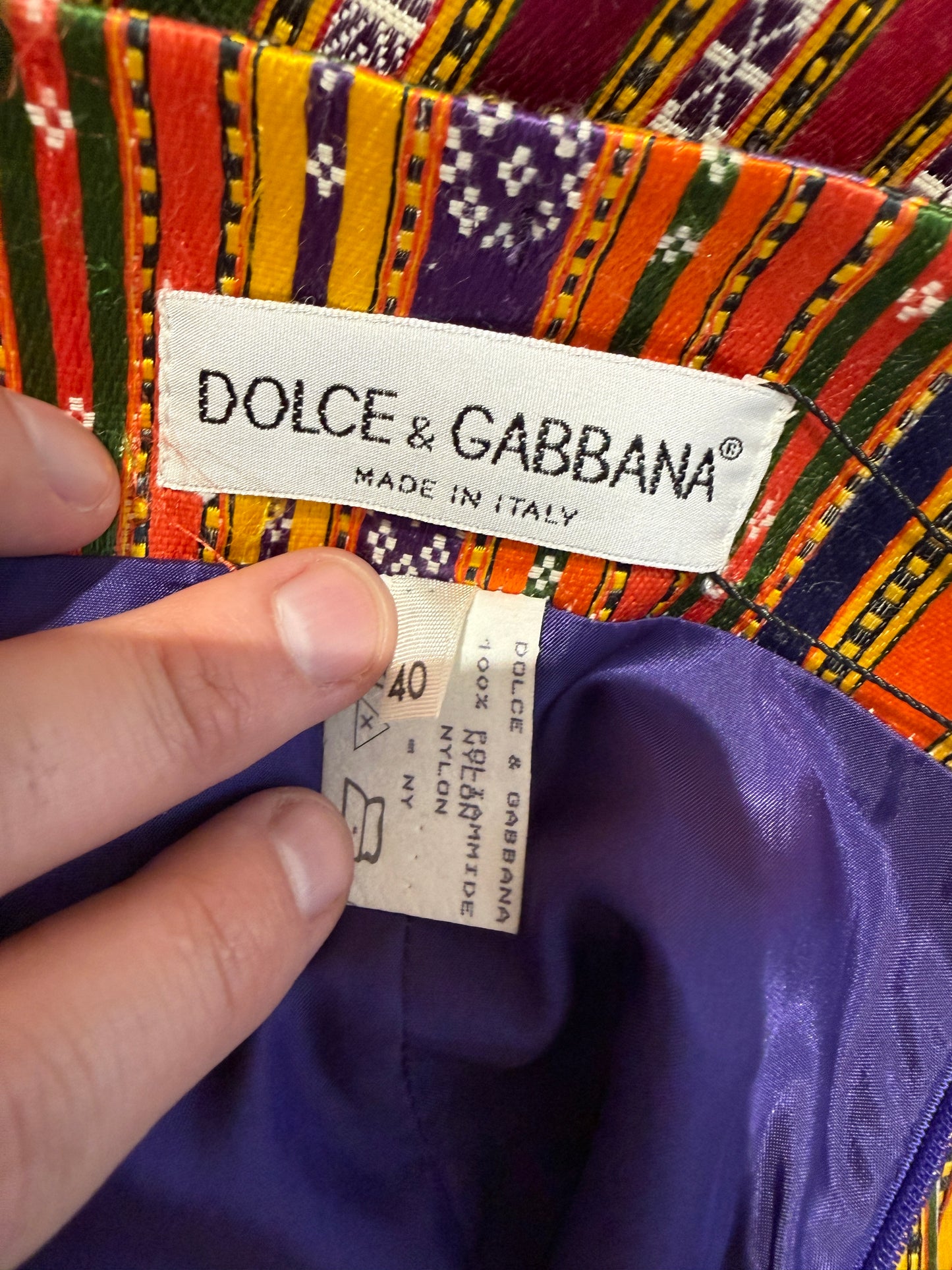 Dolce Gabbana Spring 1993 Multicolor pants