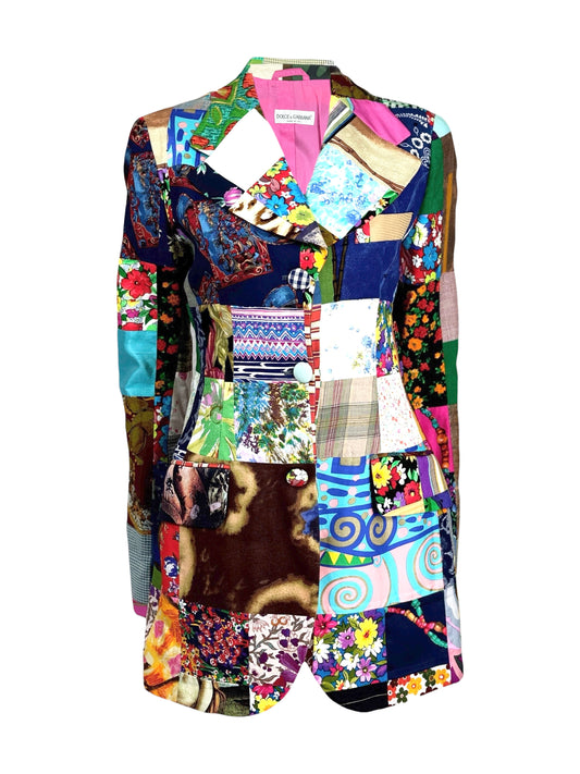 Dolce Gabbana Spring 1993 patchwork jacket