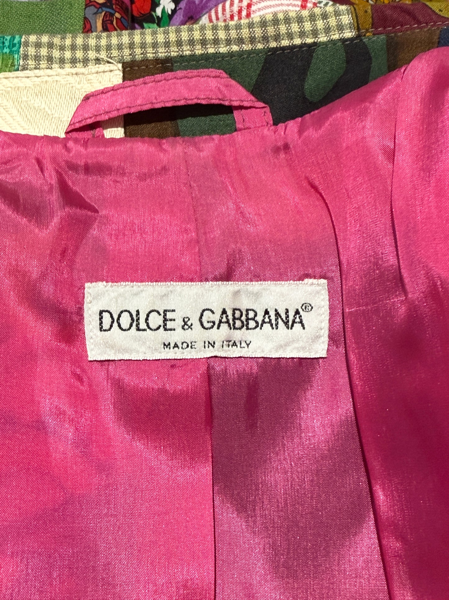 Dolce Gabbana Spring 1993 patchwork jacket