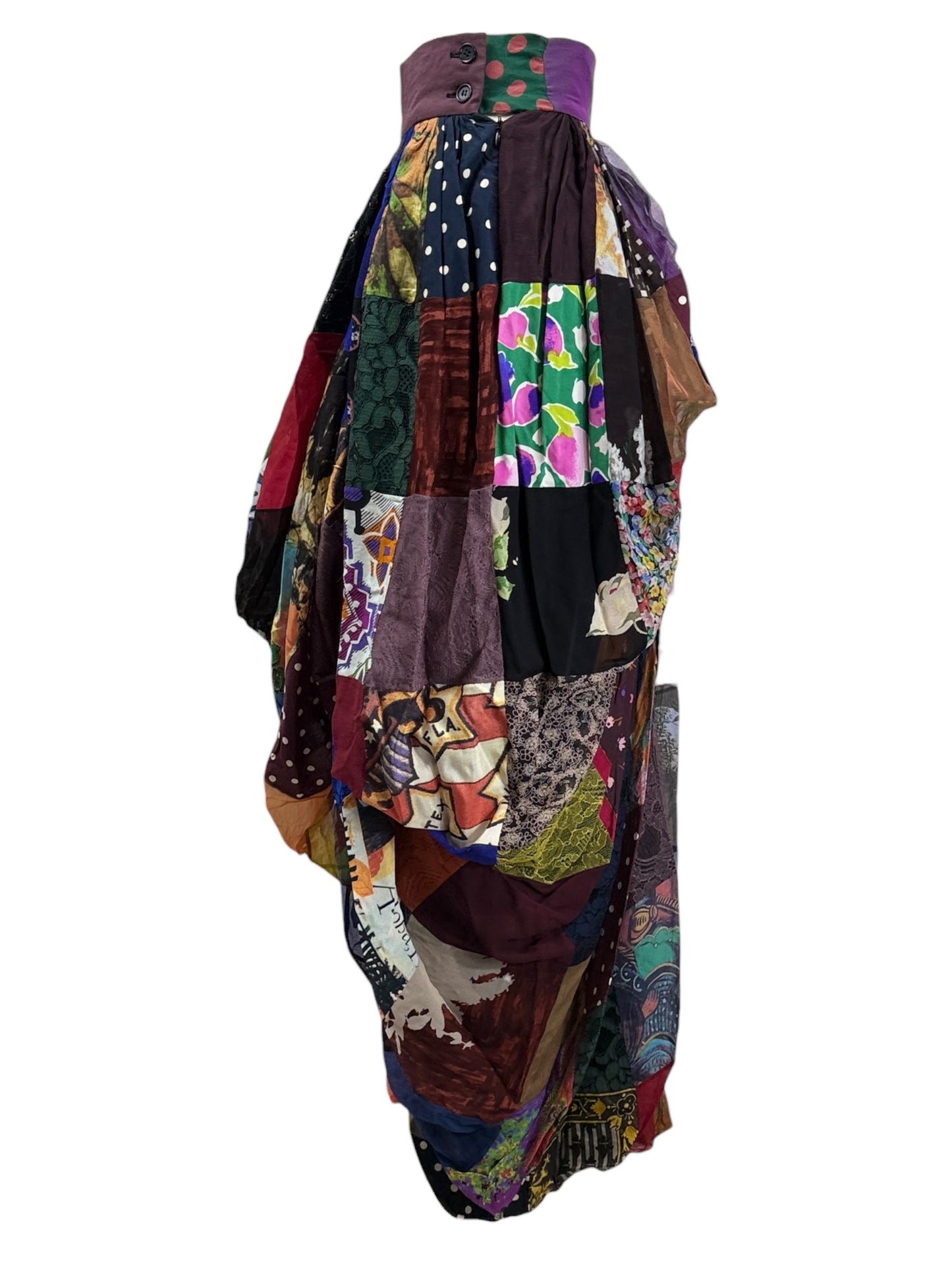 Dolce Gabbana Spring 1993 patchwork silk skirt