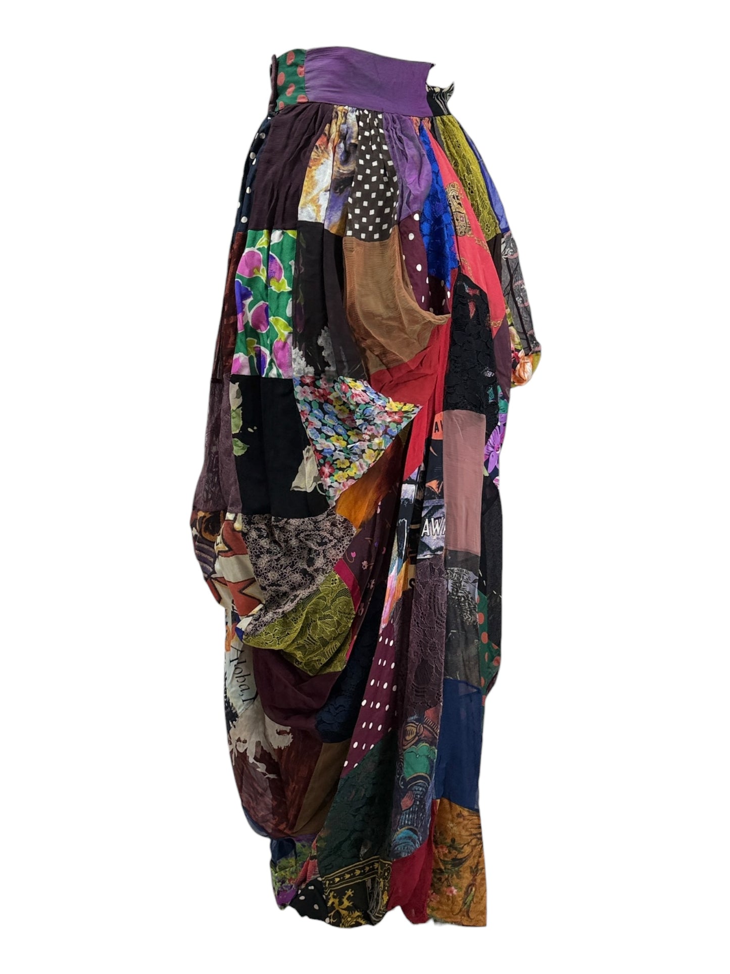 Dolce Gabbana Spring 1993 patchwork silk skirt