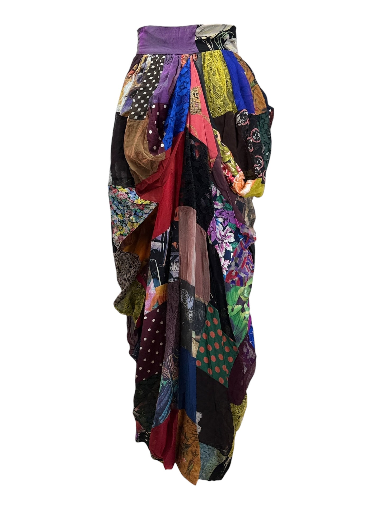 Dolce Gabbana Spring 1993 patchwork silk skirt