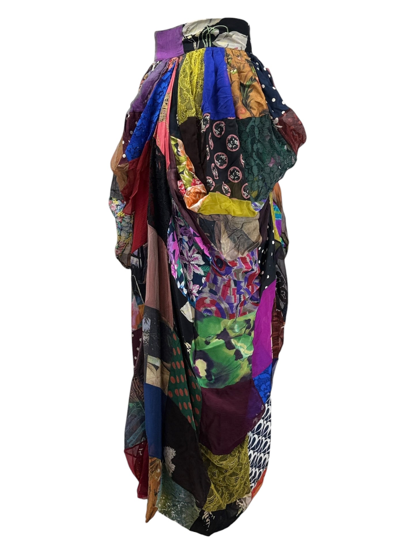 Dolce Gabbana Spring 1993 patchwork silk skirt