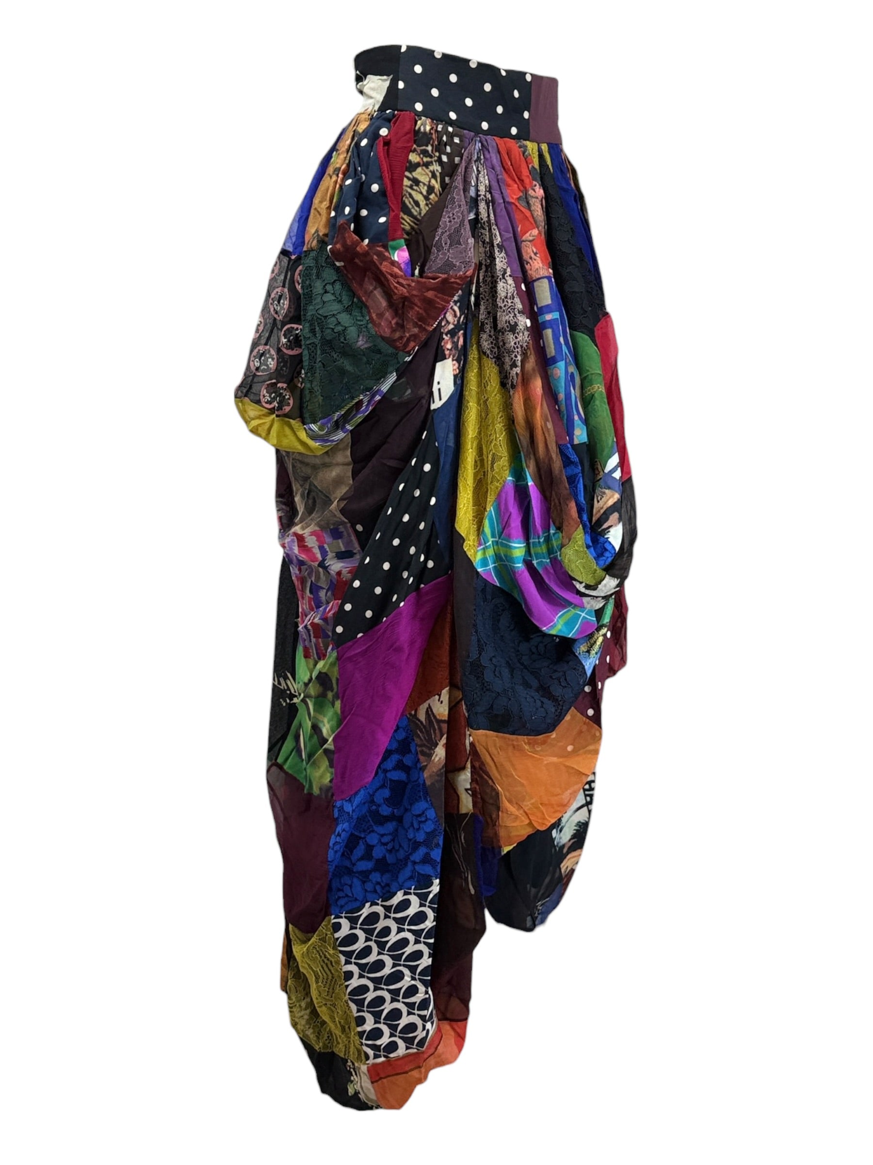 Dolce Gabbana Spring 1993 patchwork silk skirt