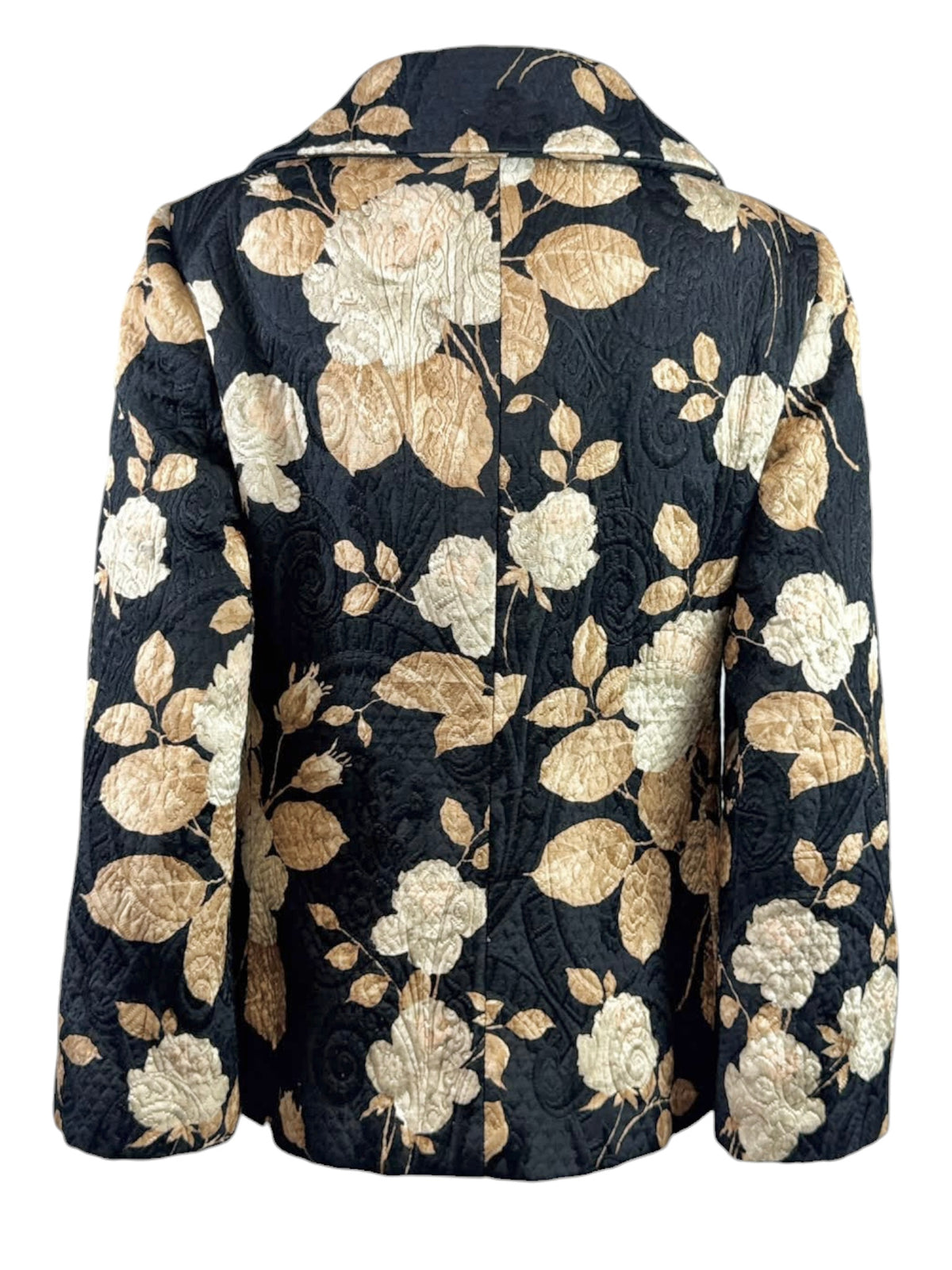 Dolce Gabbana Spring 1997 Black and beige floral jacket