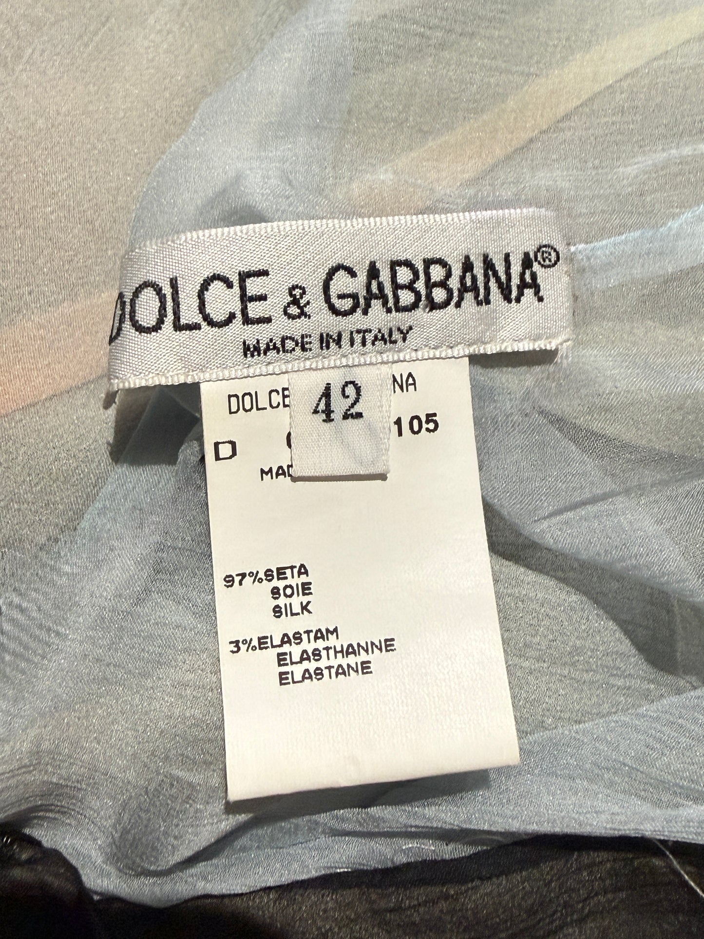 Dolce Gabbana Spring 1998 Kate Moss printed silk Madonna dress