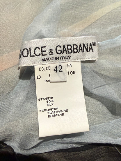 Dolce Gabbana Spring 1998 Kate Moss printed silk Madonna dress