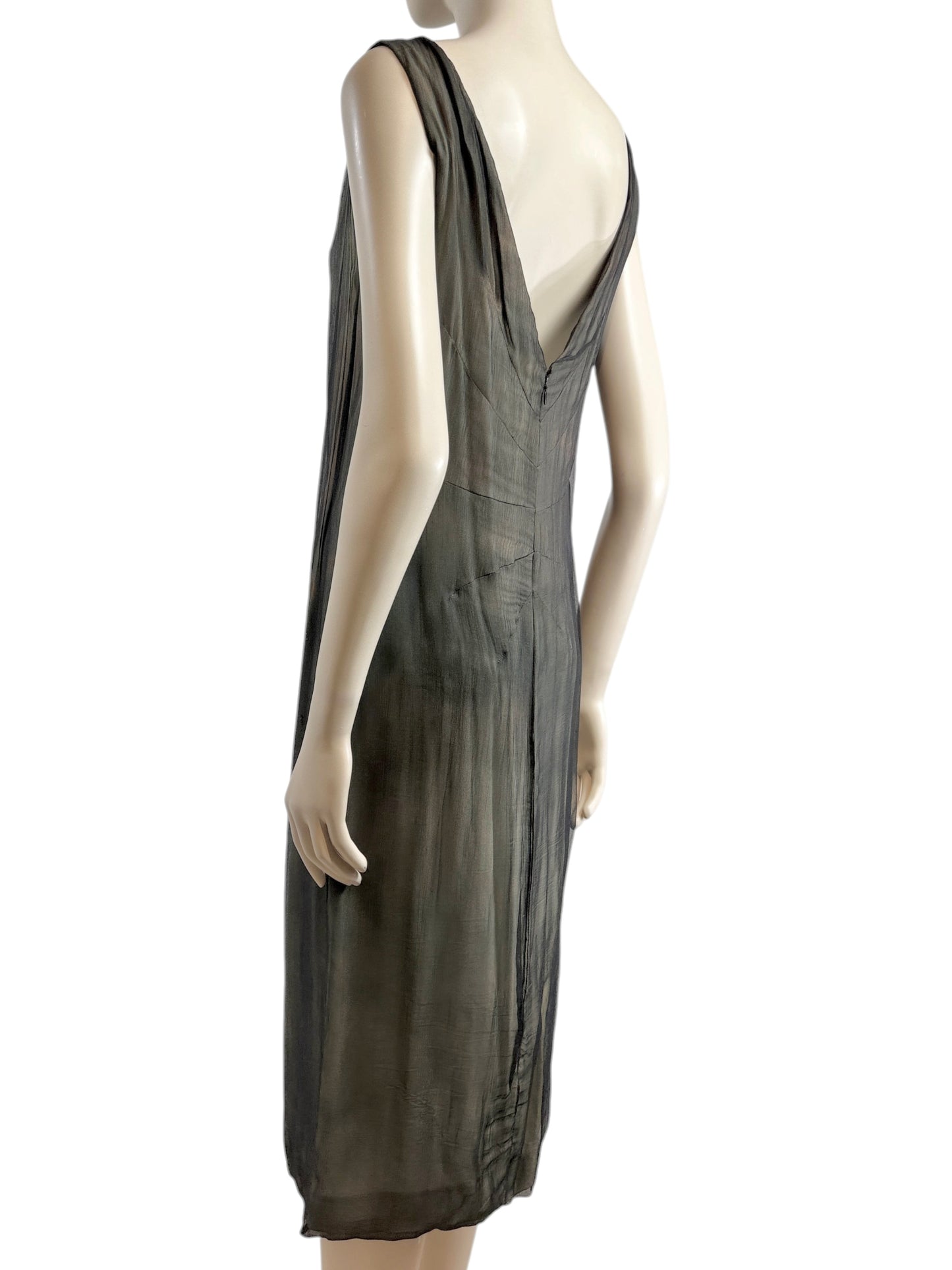 Dolce Gabbana Spring 1998 Kate Moss printed silk Madonna dress