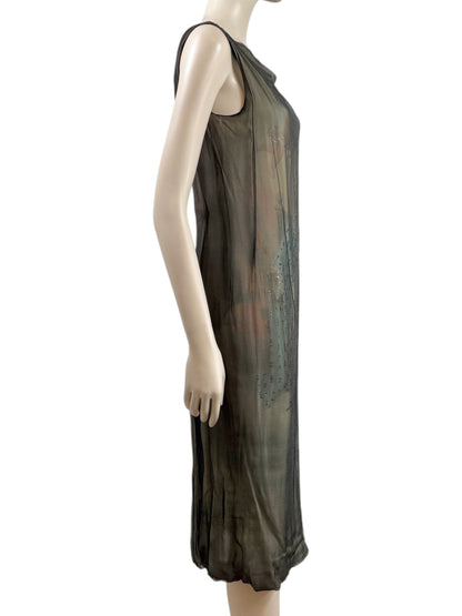 Dolce Gabbana Spring 1998 Kate Moss printed silk Madonna dress