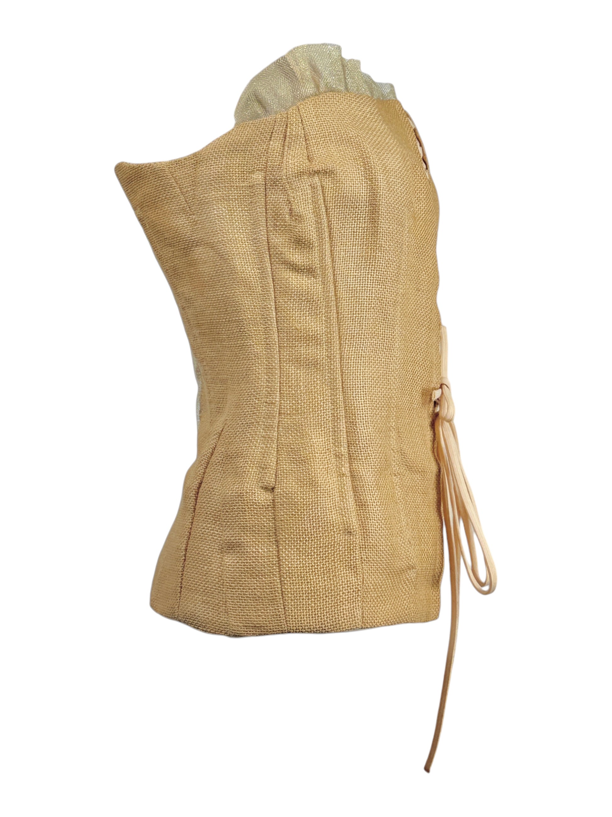 Dolce Gabbana Spring 2002 Look 12 Natural jute bustier
