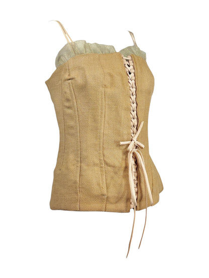 Dolce Gabbana Spring 2002 Look 12 Natural jute bustier
