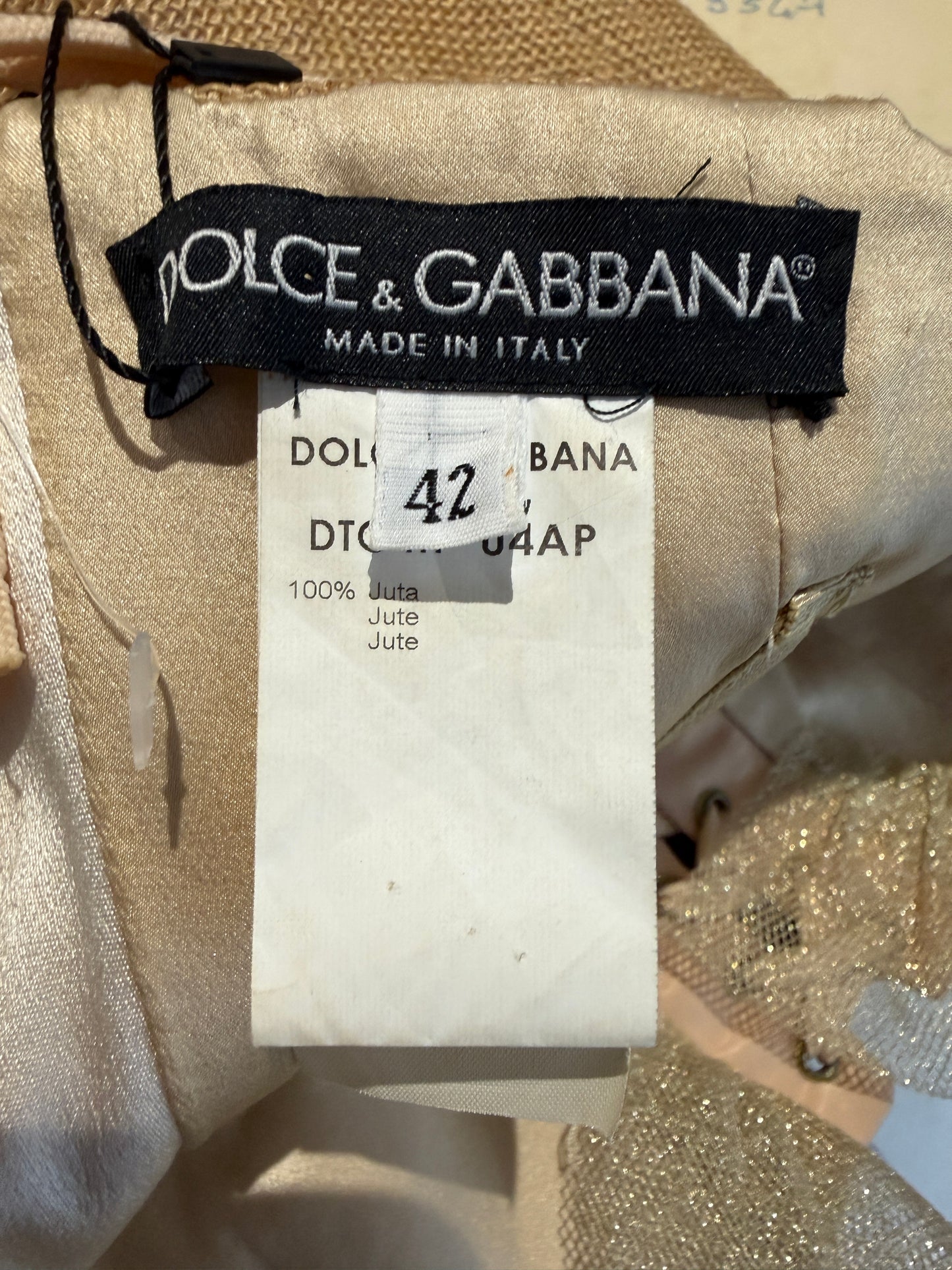Dolce Gabbana Spring 2002 Look 12 Natural jute bustier