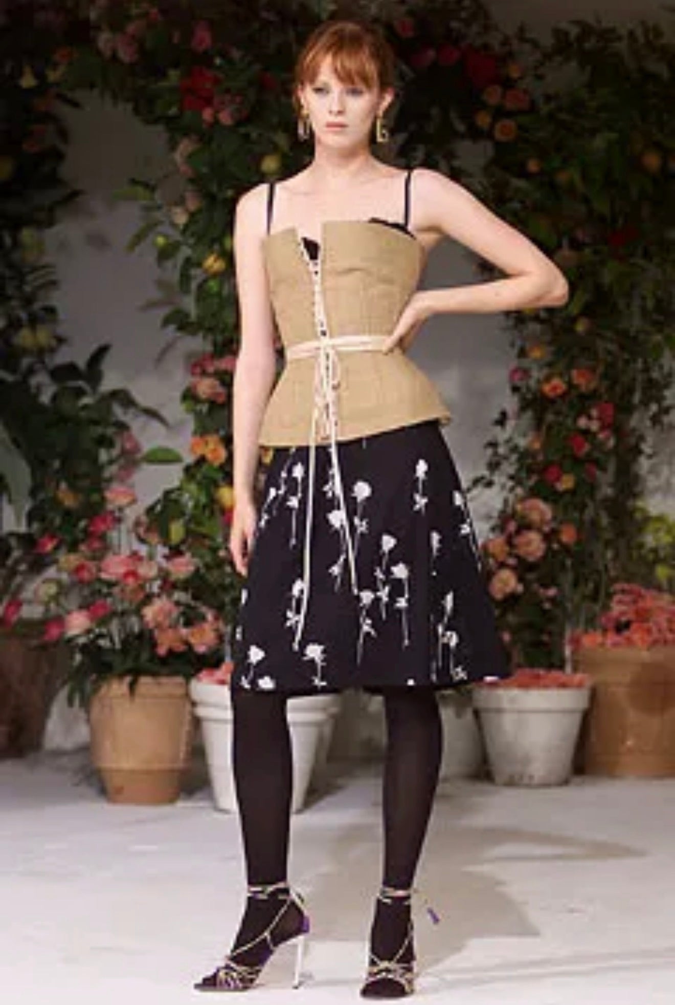 Dolce Gabbana Spring 2002 Look 12 Natural jute bustier