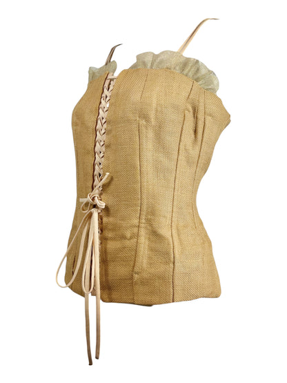 Dolce Gabbana Spring 2002 Look 12 Natural jute bustier