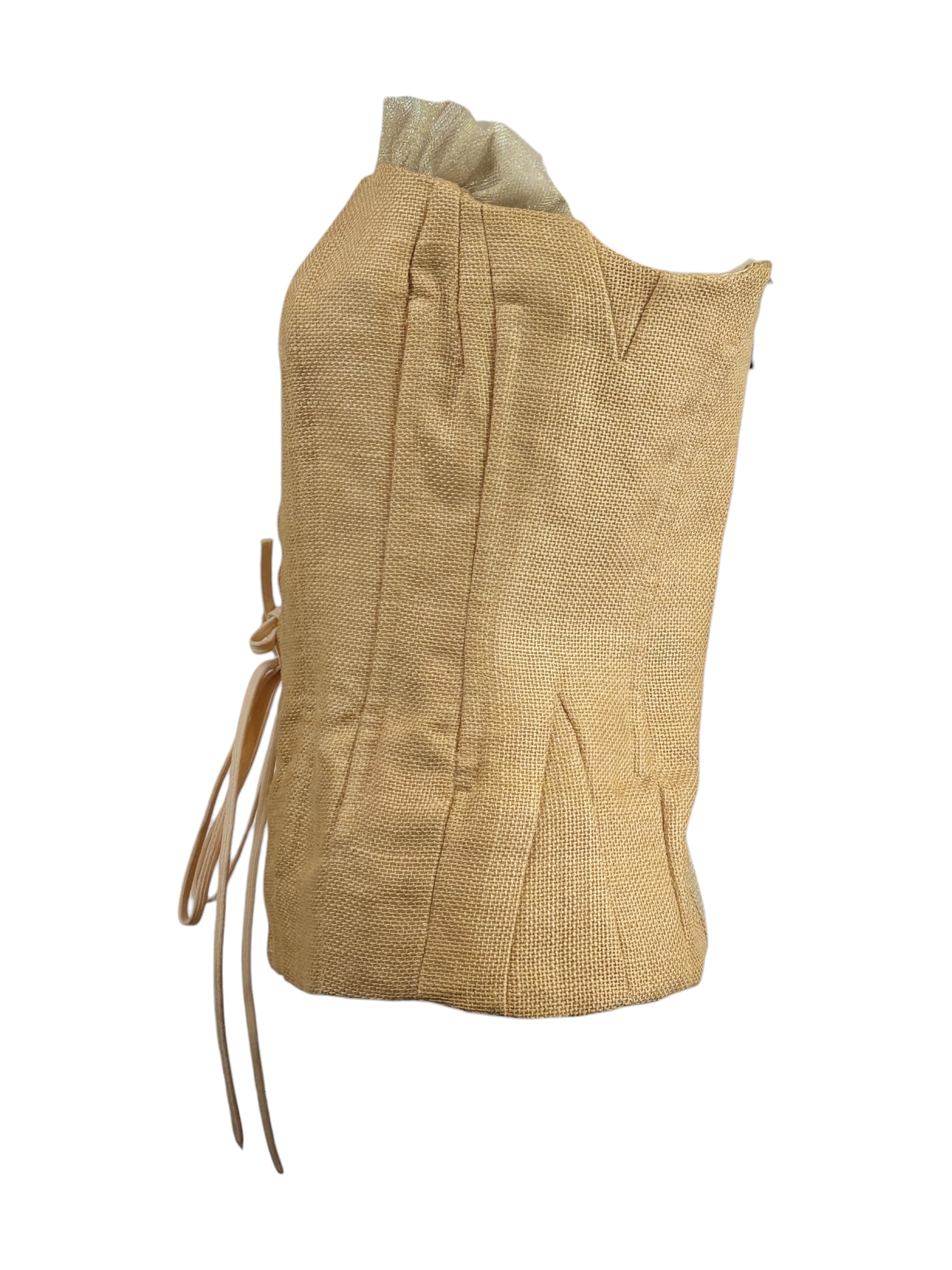 Dolce Gabbana Spring 2002 Look 12 Natural jute bustier