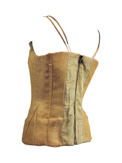 Dolce Gabbana Spring 2002 Look 12 Natural jute bustier