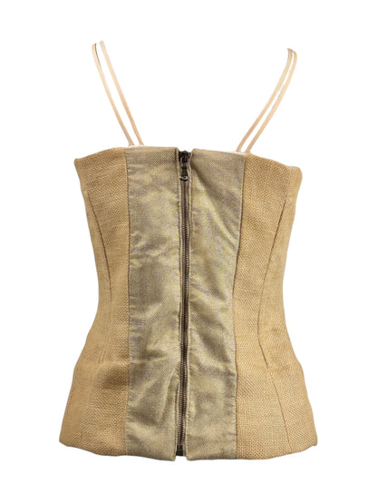 Dolce Gabbana Spring 2002 Look 12 Natural jute bustier