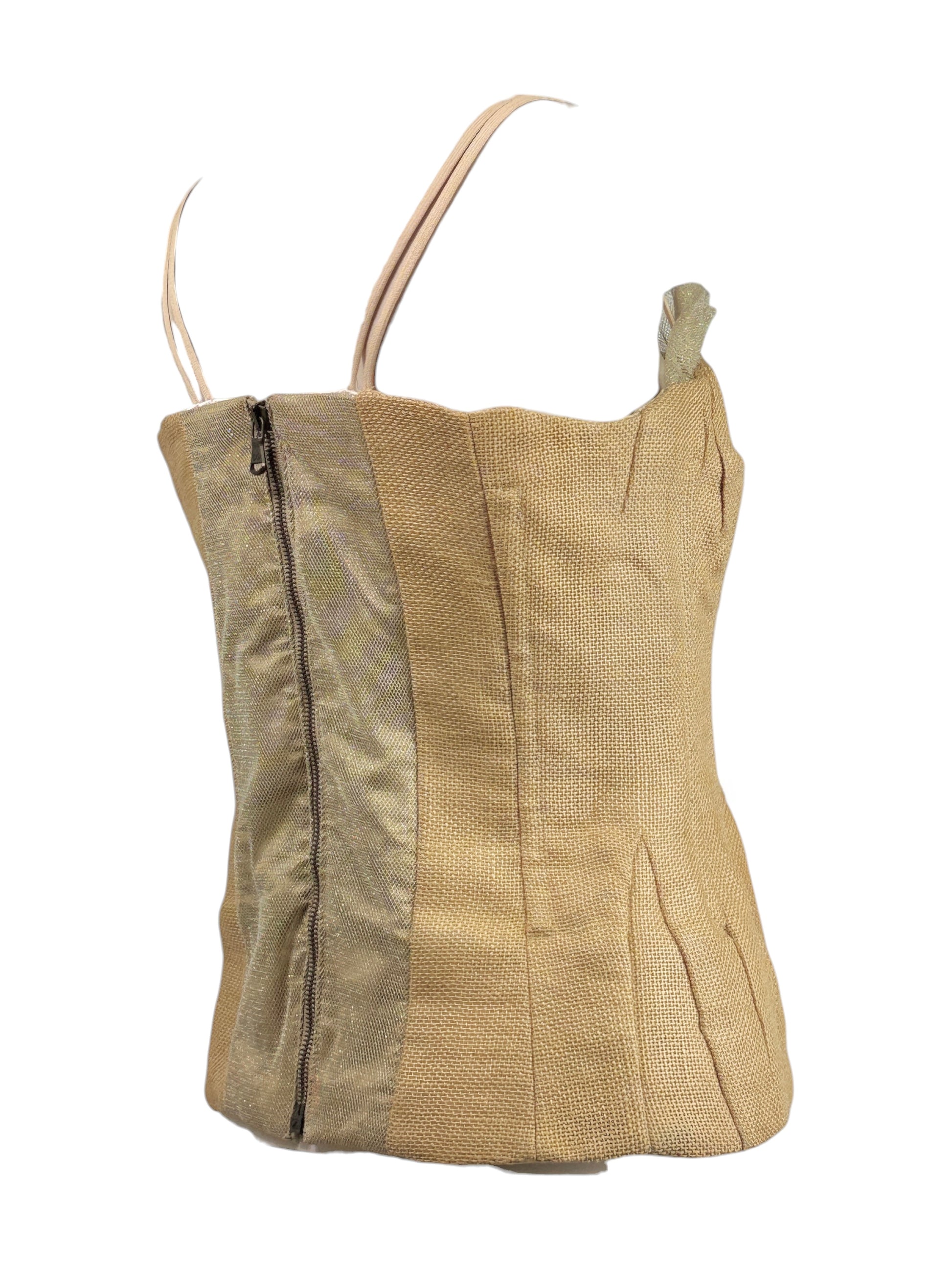 Dolce Gabbana Spring 2002 Look 12 Natural jute bustier