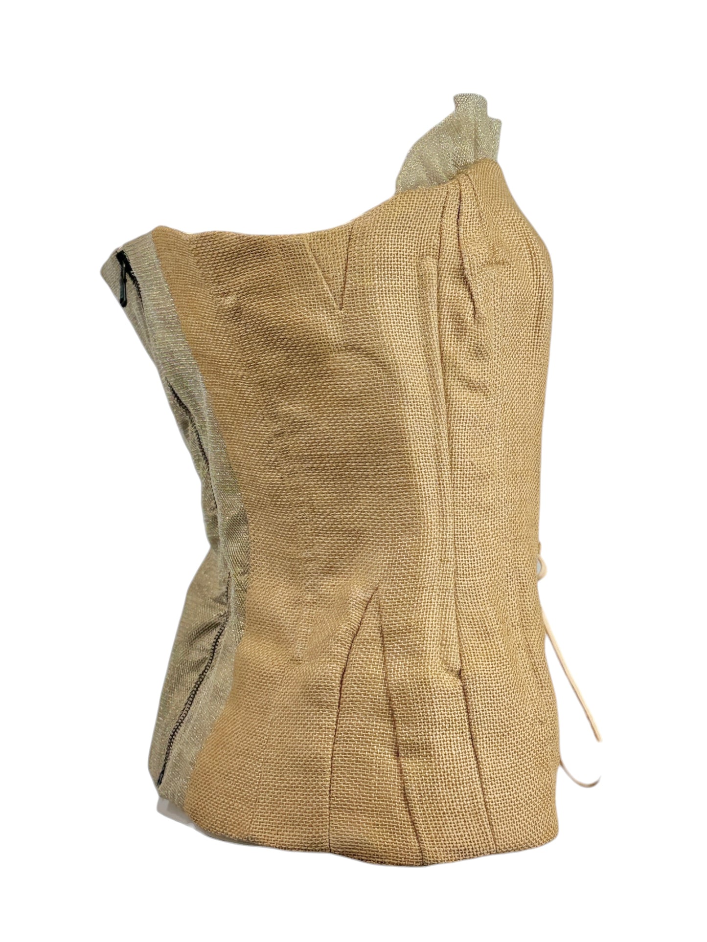 Dolce Gabbana Spring 2002 Look 12 Natural jute bustier