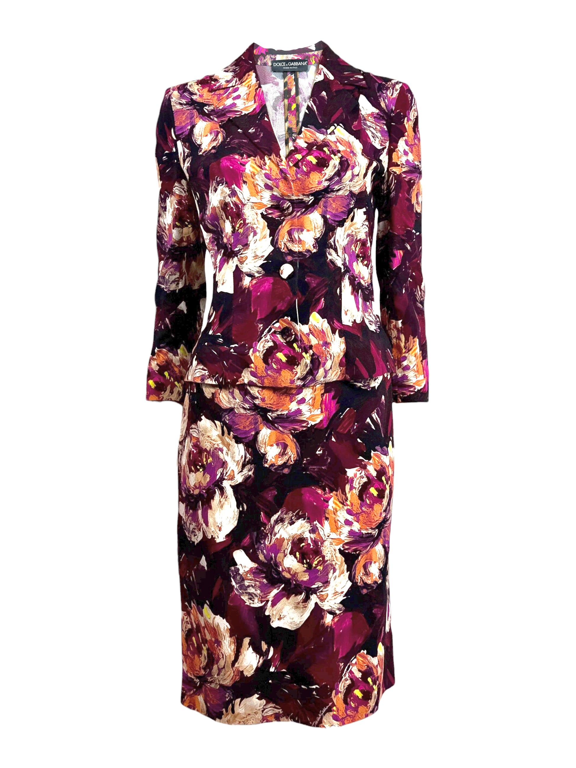 Dolce Gabbana Spring 2023 Ciao Kim 1997 Reedition floral printed ensemble