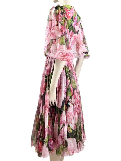 Dolce Gabbana floral printed chiffon dress