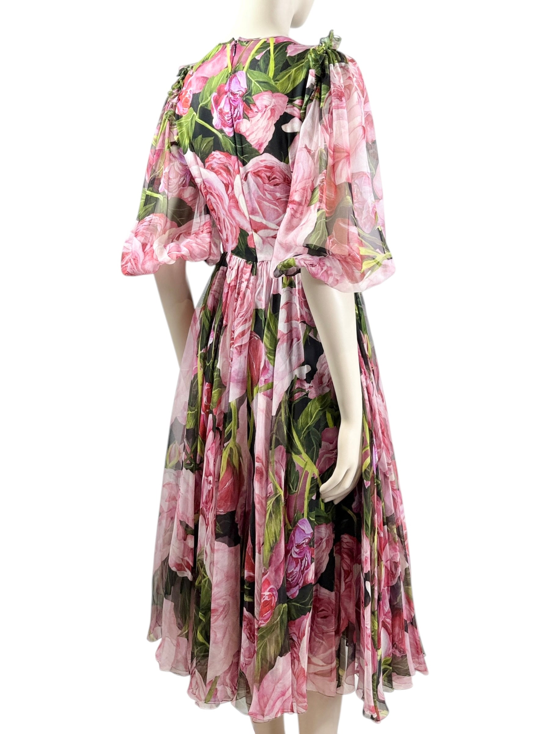 Dolce Gabbana floral printed chiffon dress