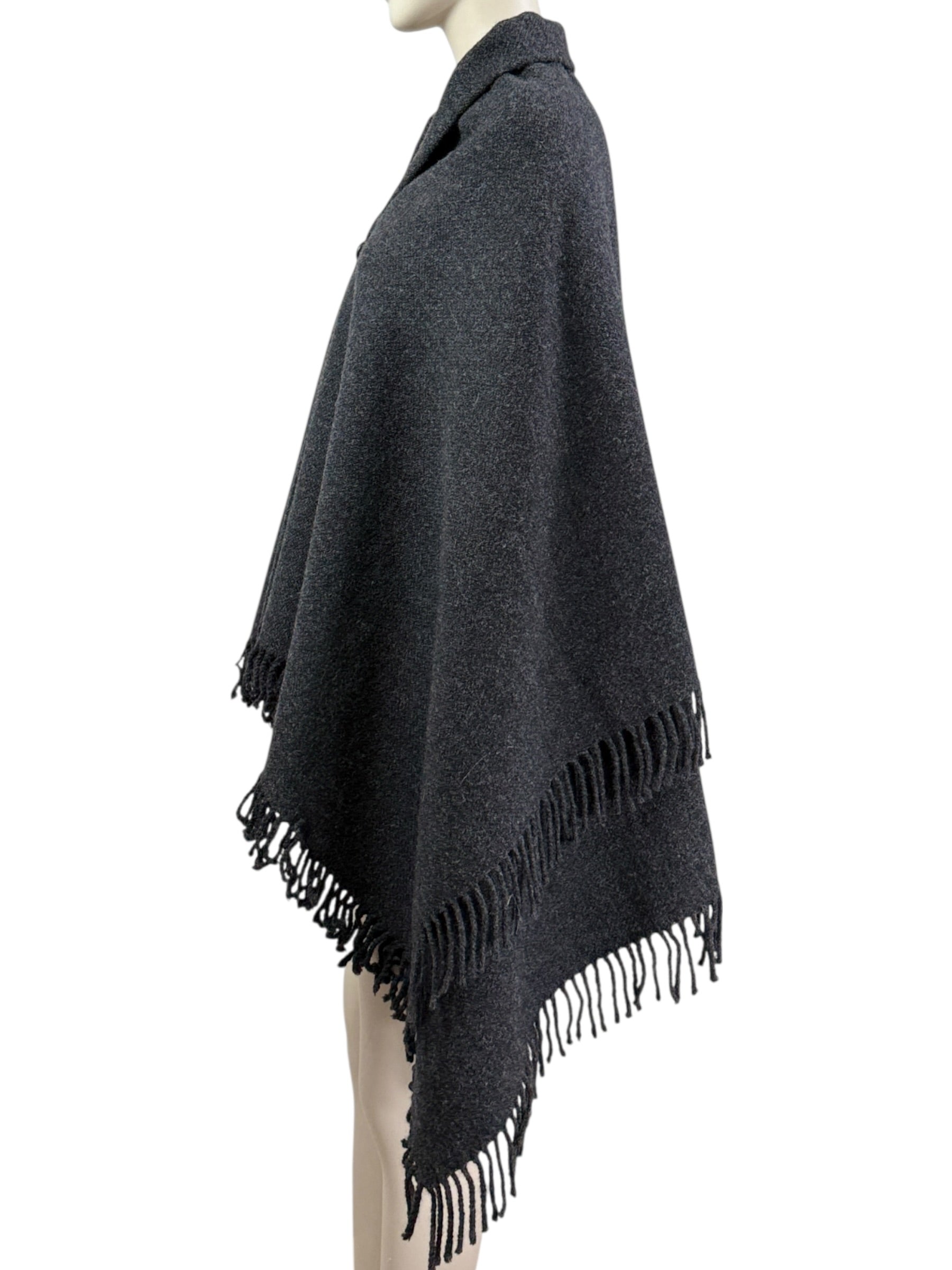 Dolce Gabbana grey wool cape