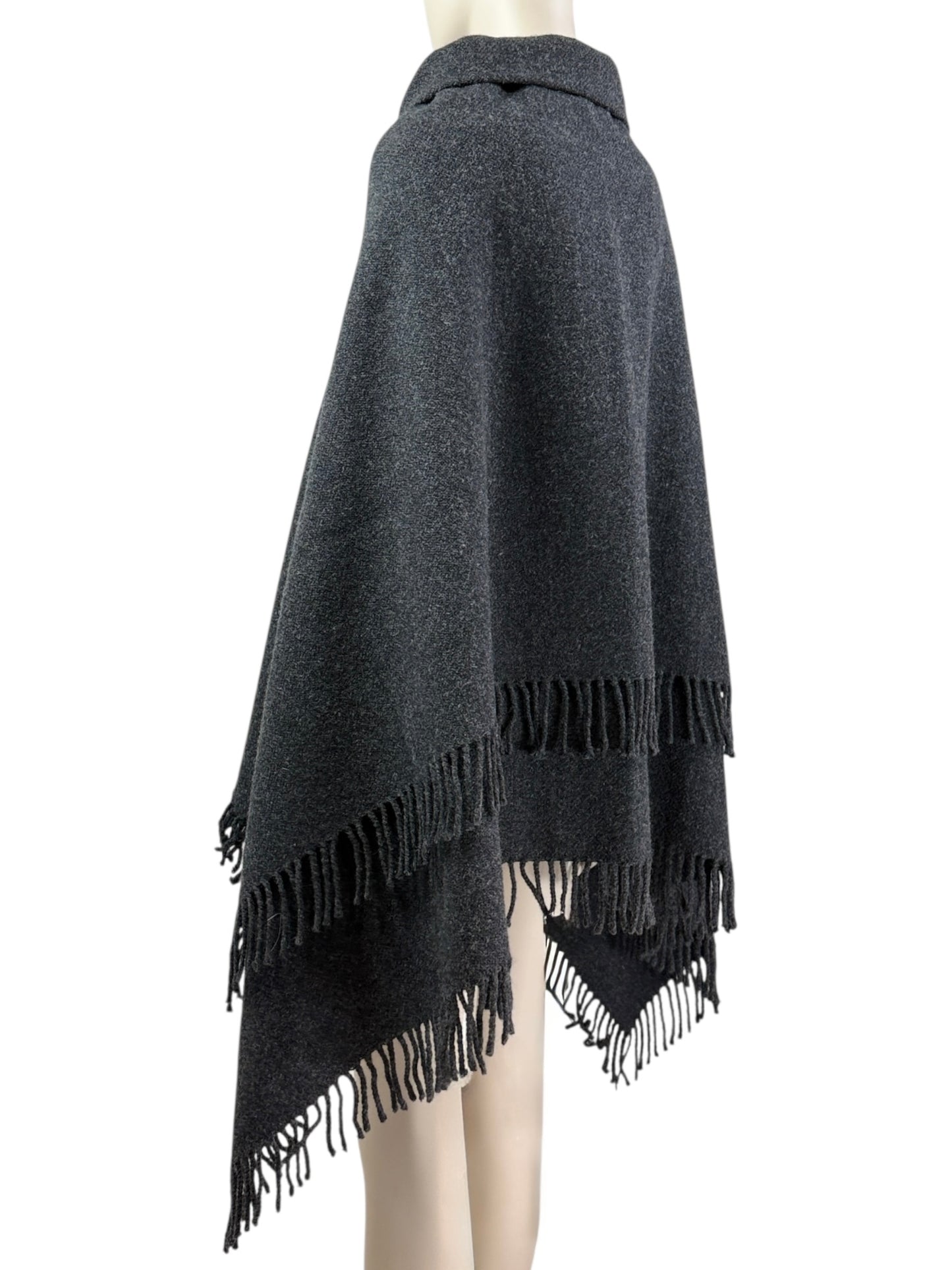 Dolce Gabbana grey wool cape