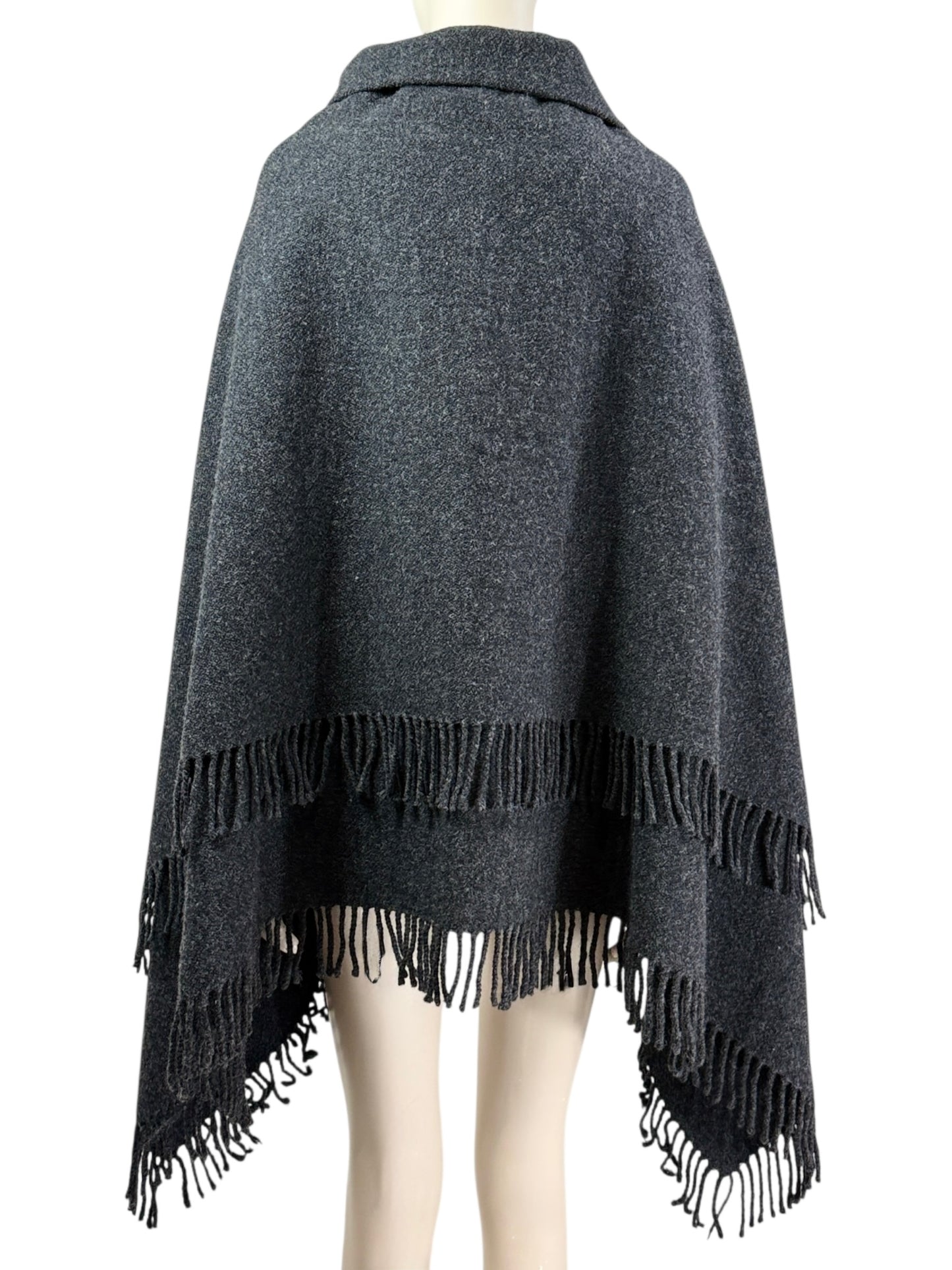 Dolce Gabbana grey wool cape