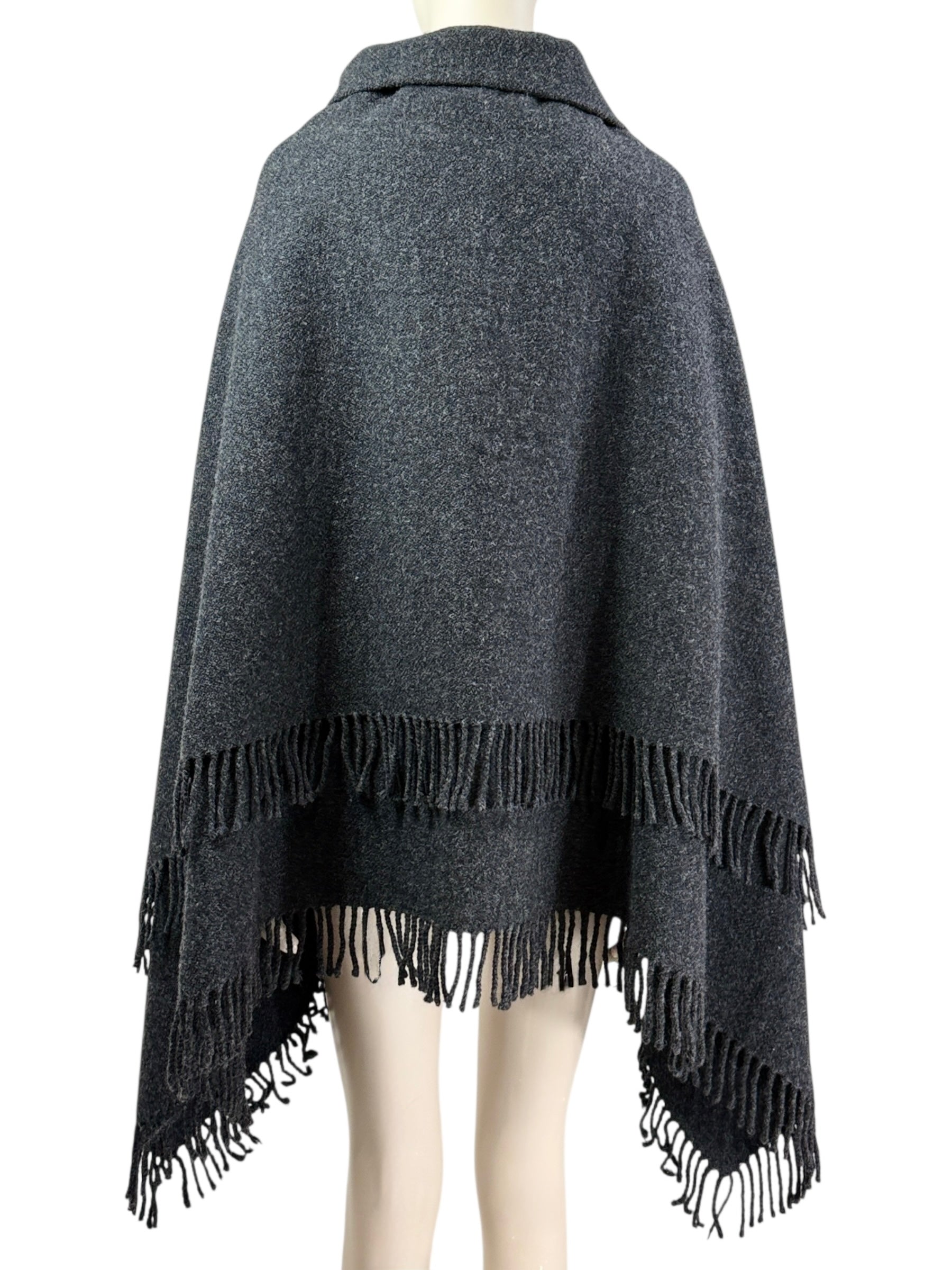Dolce Gabbana grey wool cape