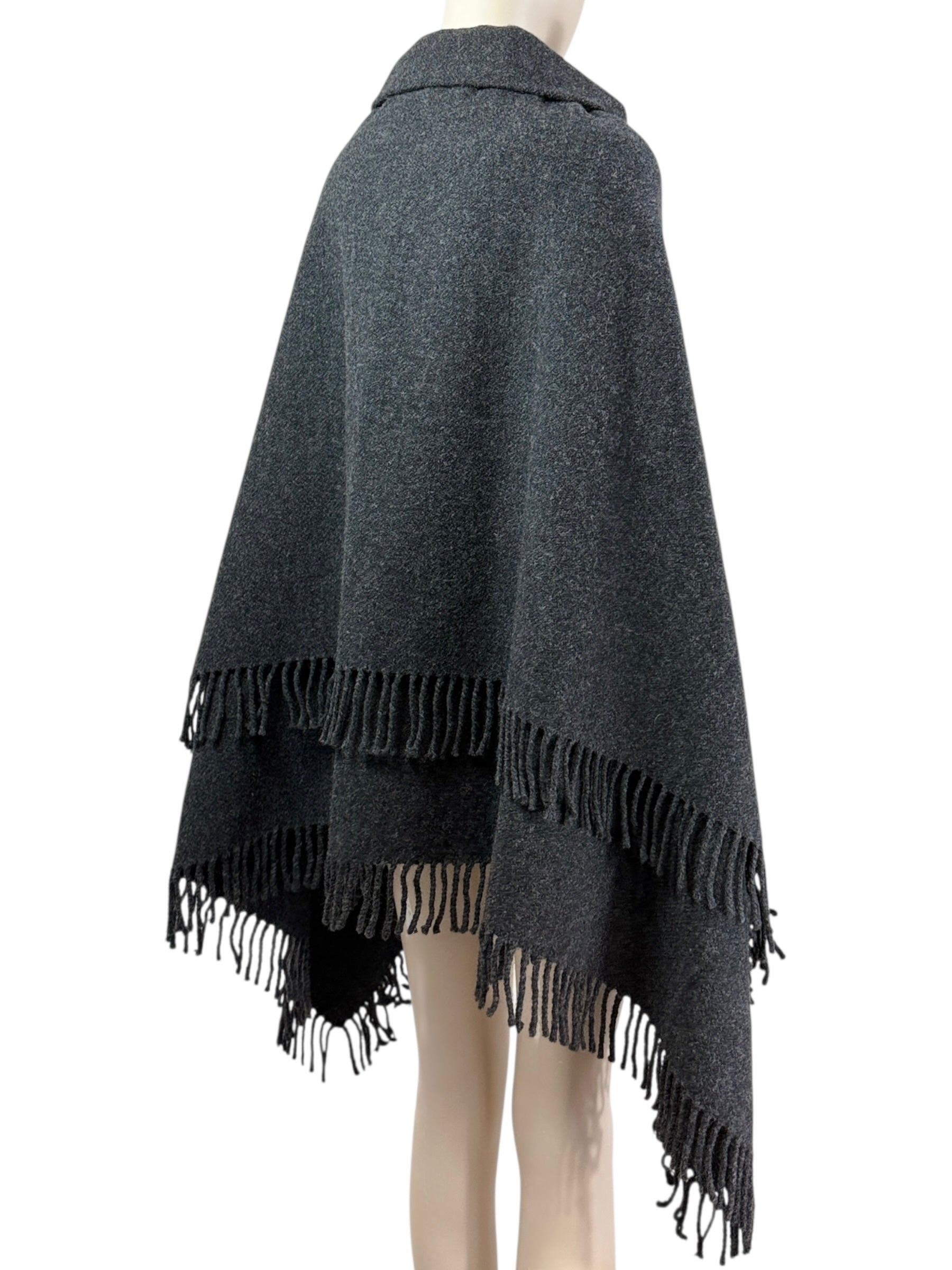 Dolce Gabbana grey wool cape