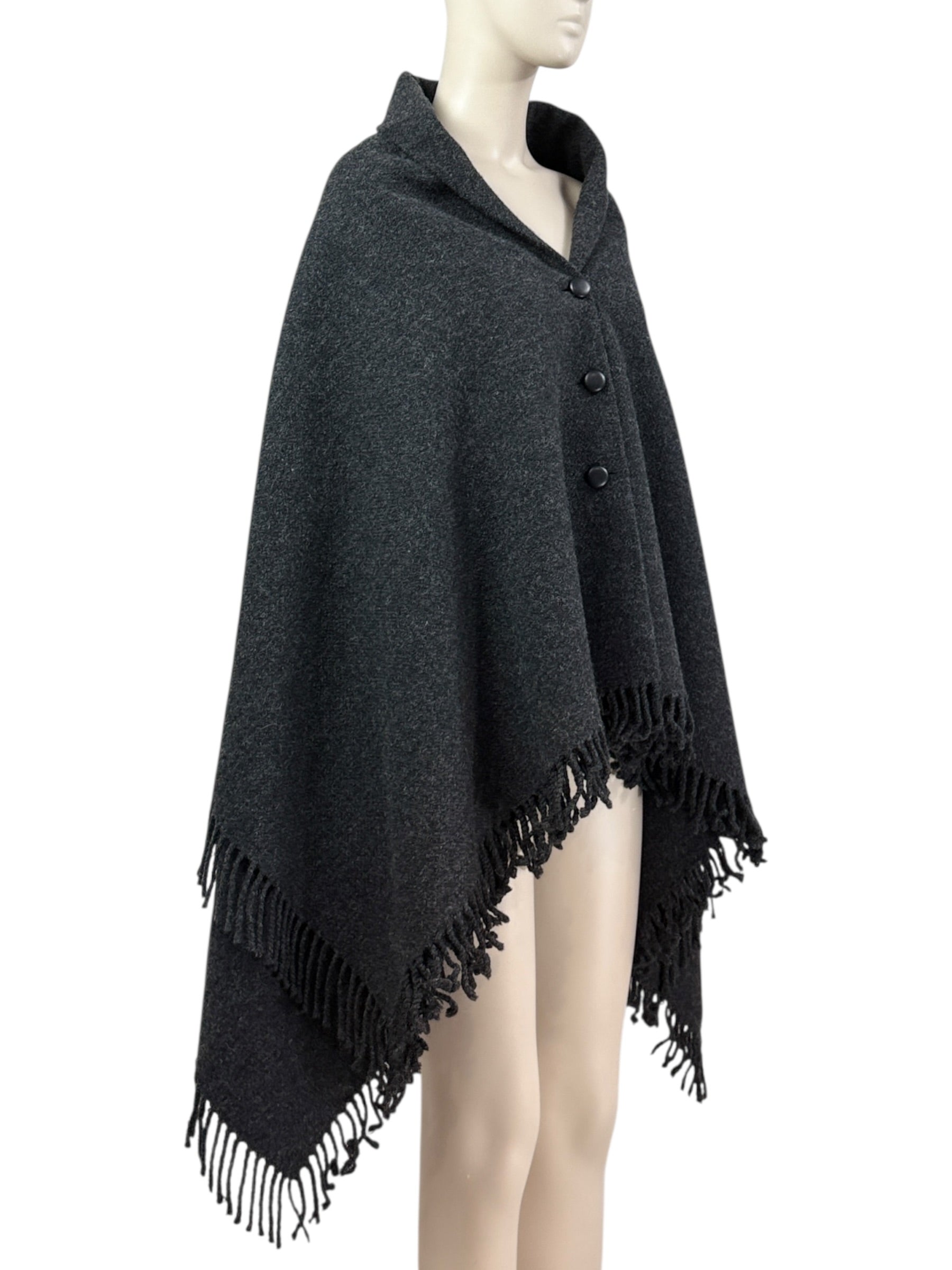 Dolce Gabbana grey wool cape