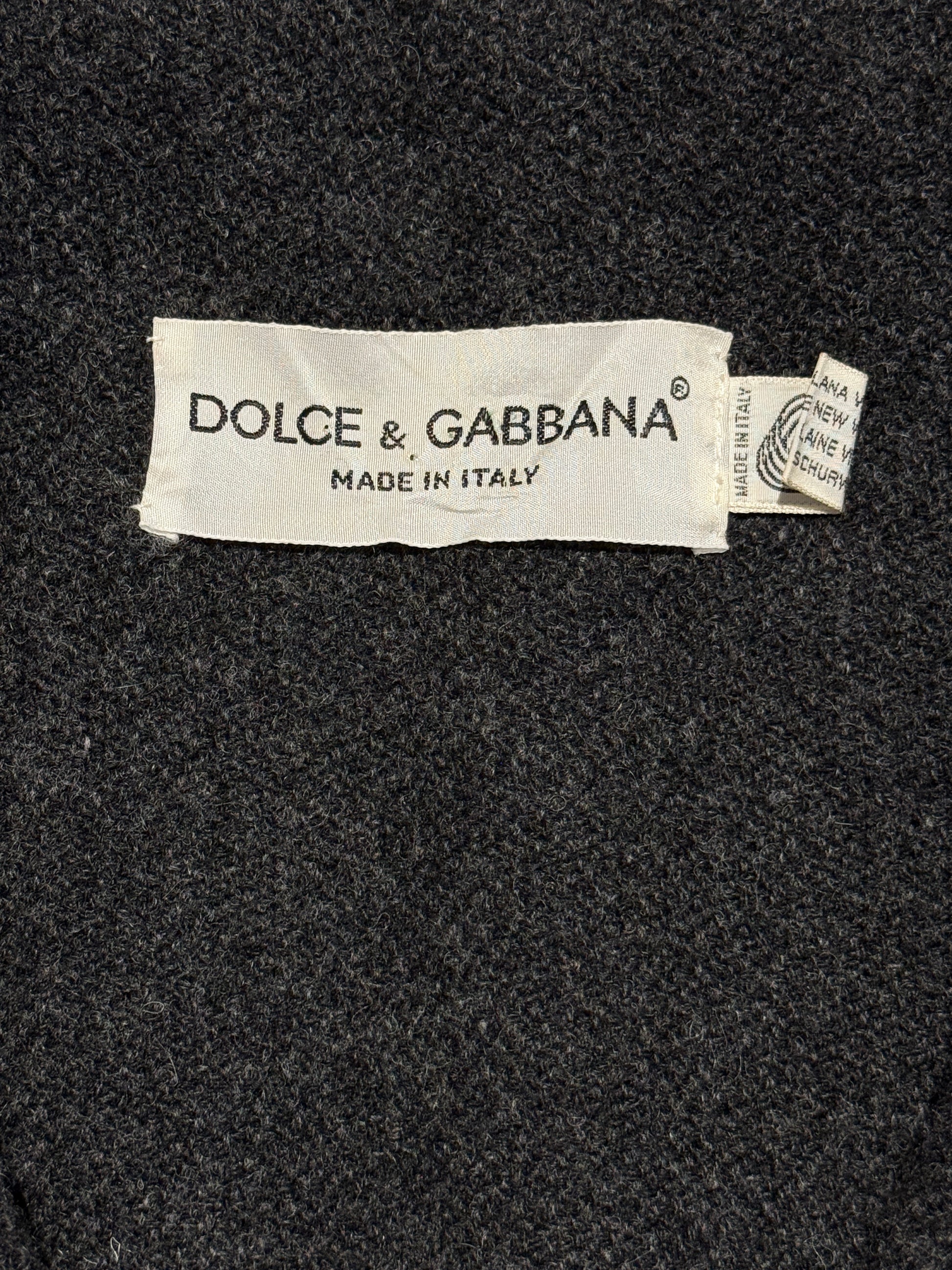Dolce Gabbana grey wool cape