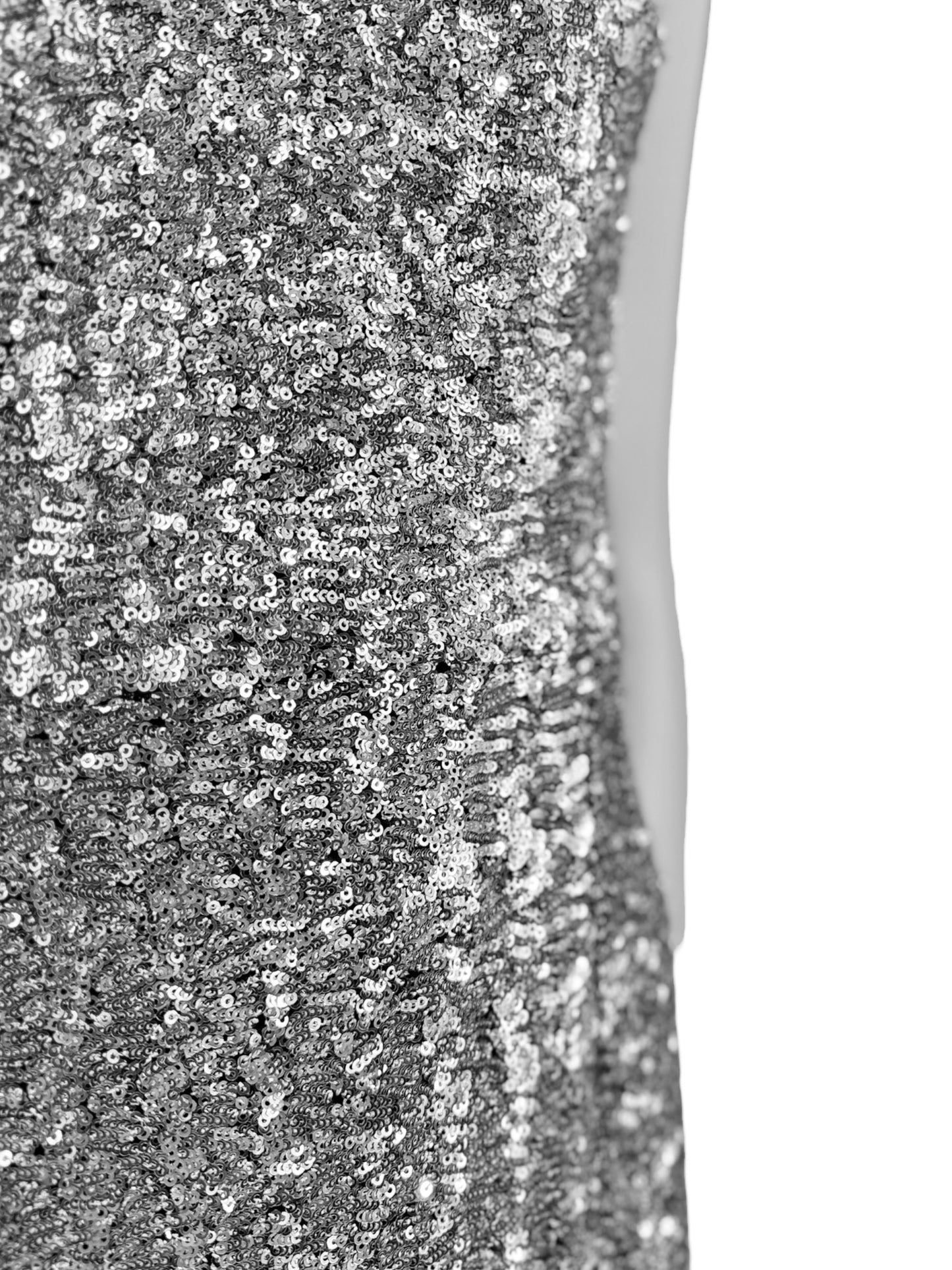 Dolce Gabbana long silver sequin dress