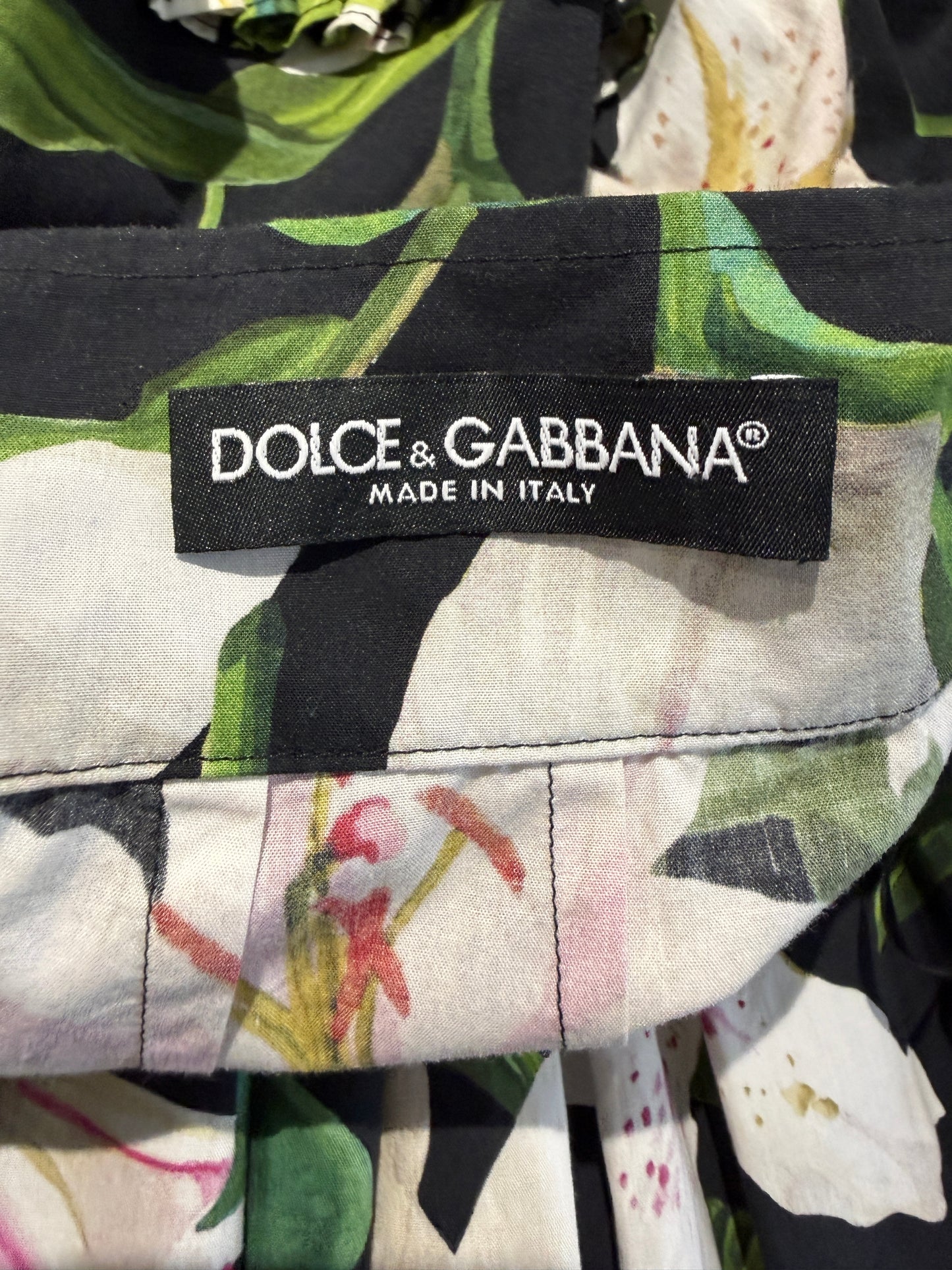 Dolce Gabbana maxi floral printed ruffled skirt