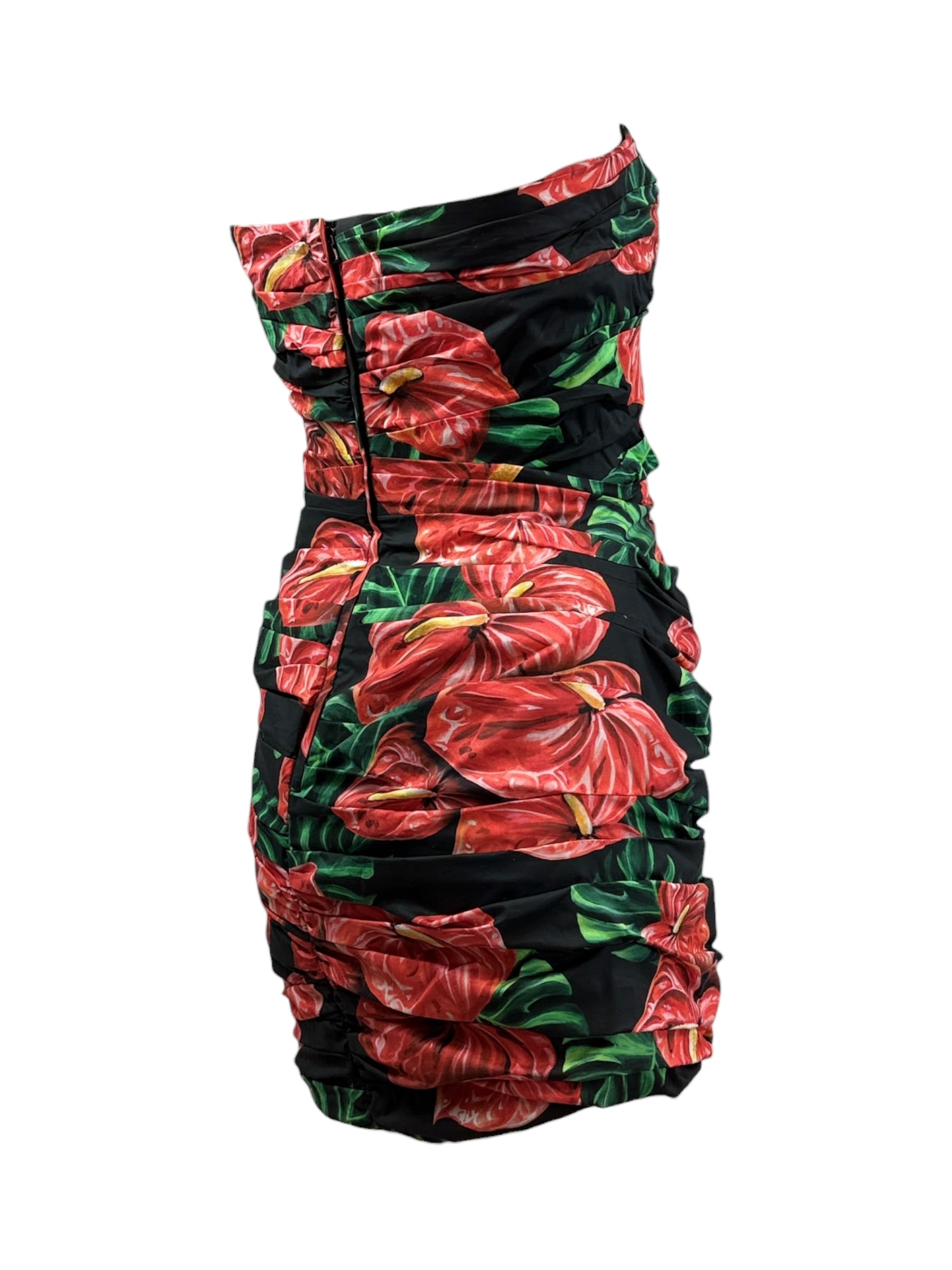 Dolce Gabbana mini printed dress anthurium 
