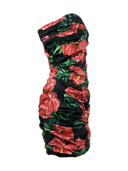 Dolce Gabbana mini printed dress anthurium 