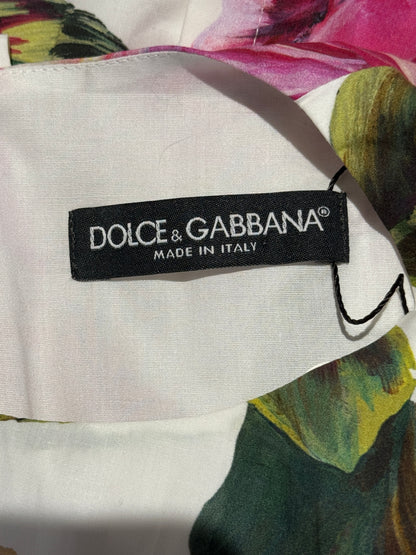 Dolce Gabbana printed cotton roses dress