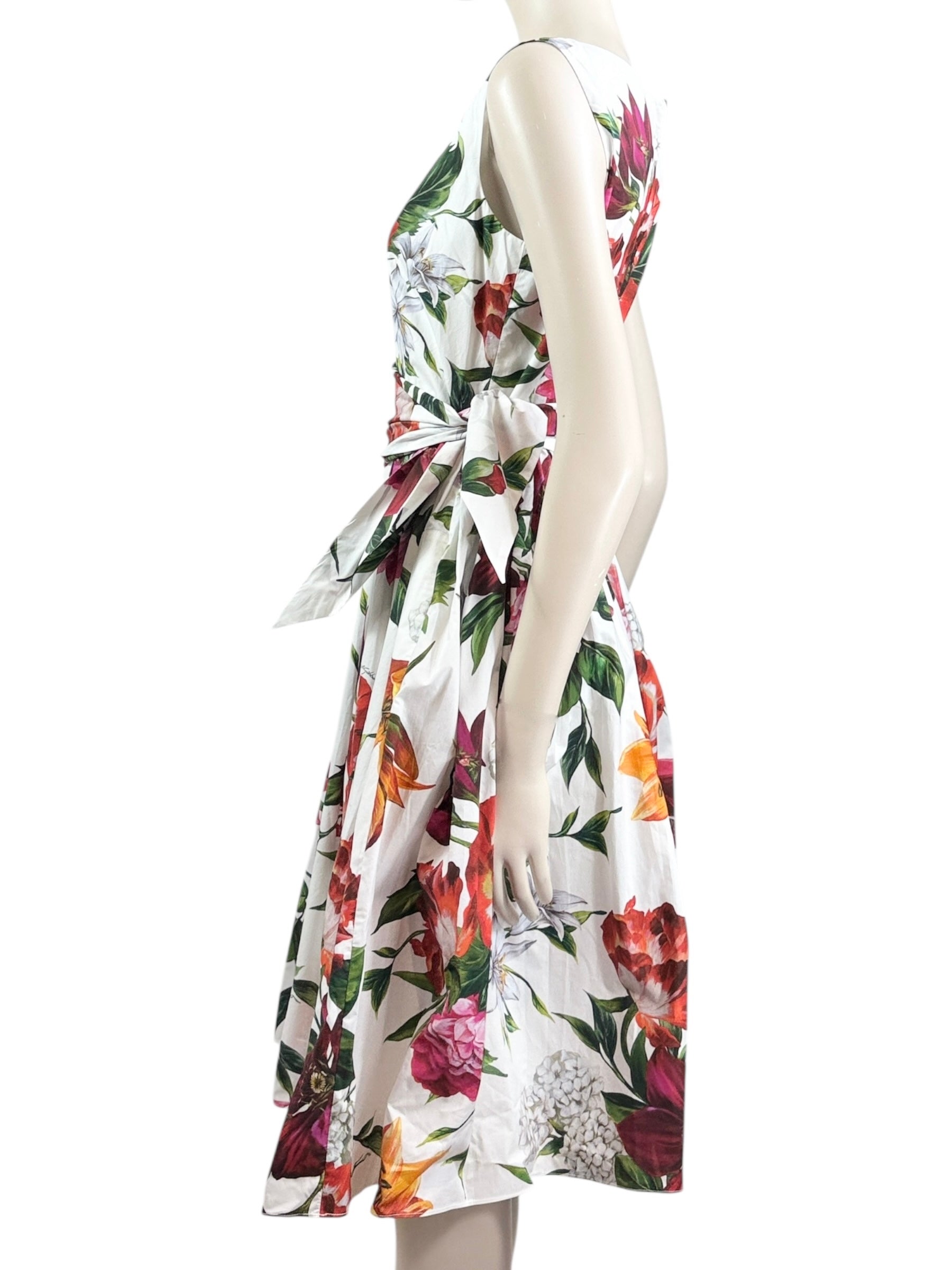 Dolce Gabbana printed floral cotton dress