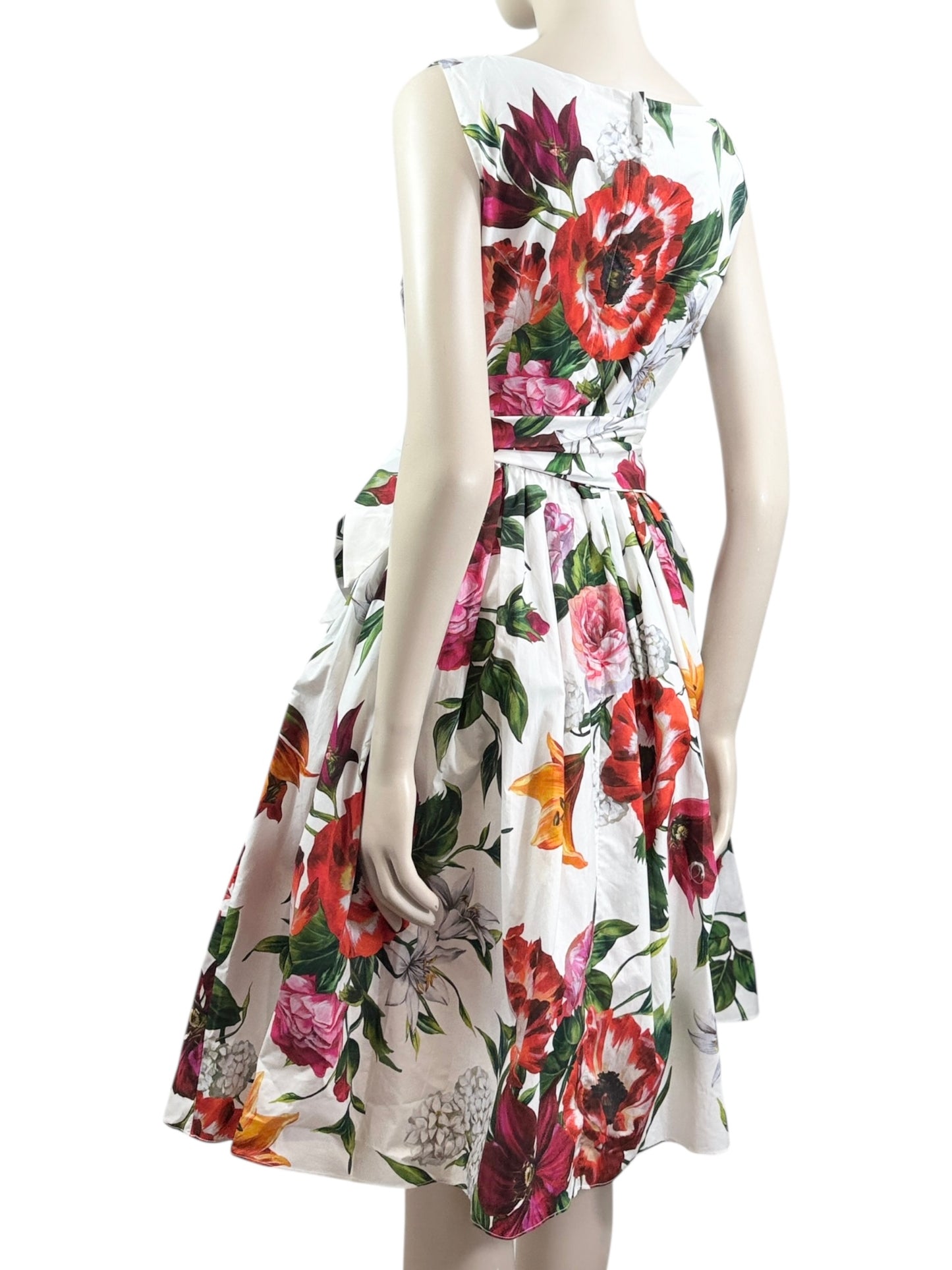 Dolce Gabbana printed floral cotton dress