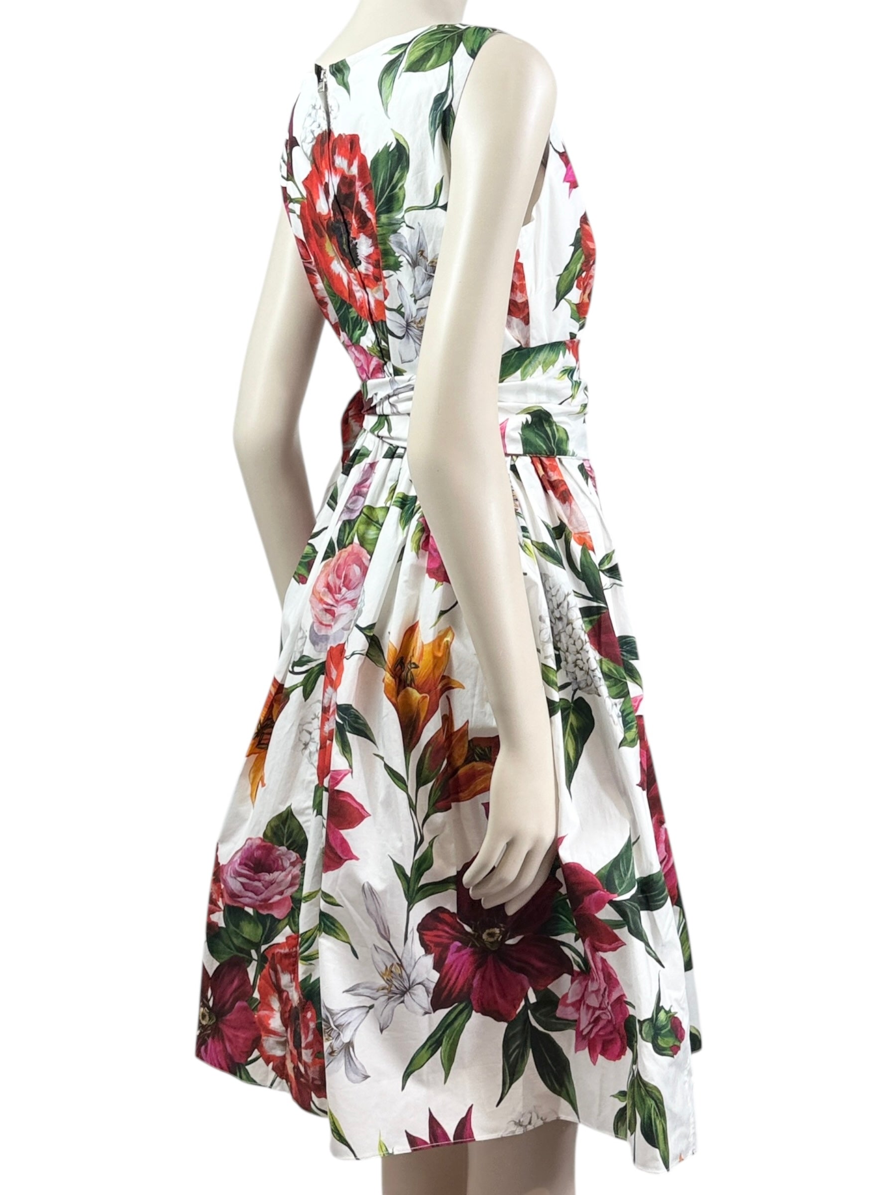Dolce Gabbana printed floral cotton dress