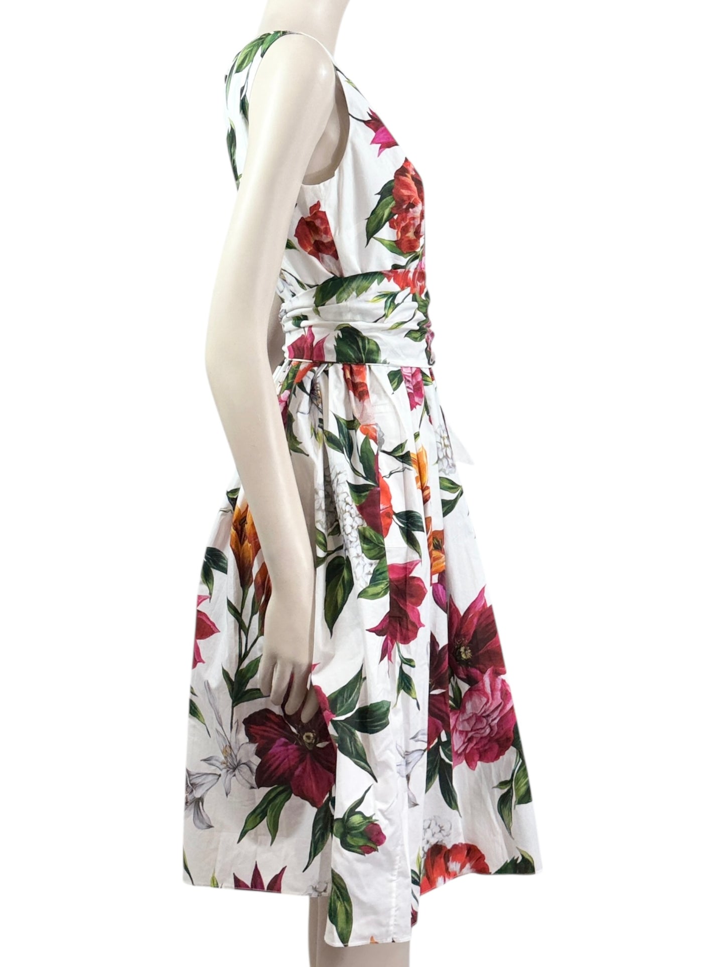 Dolce Gabbana printed floral cotton dress