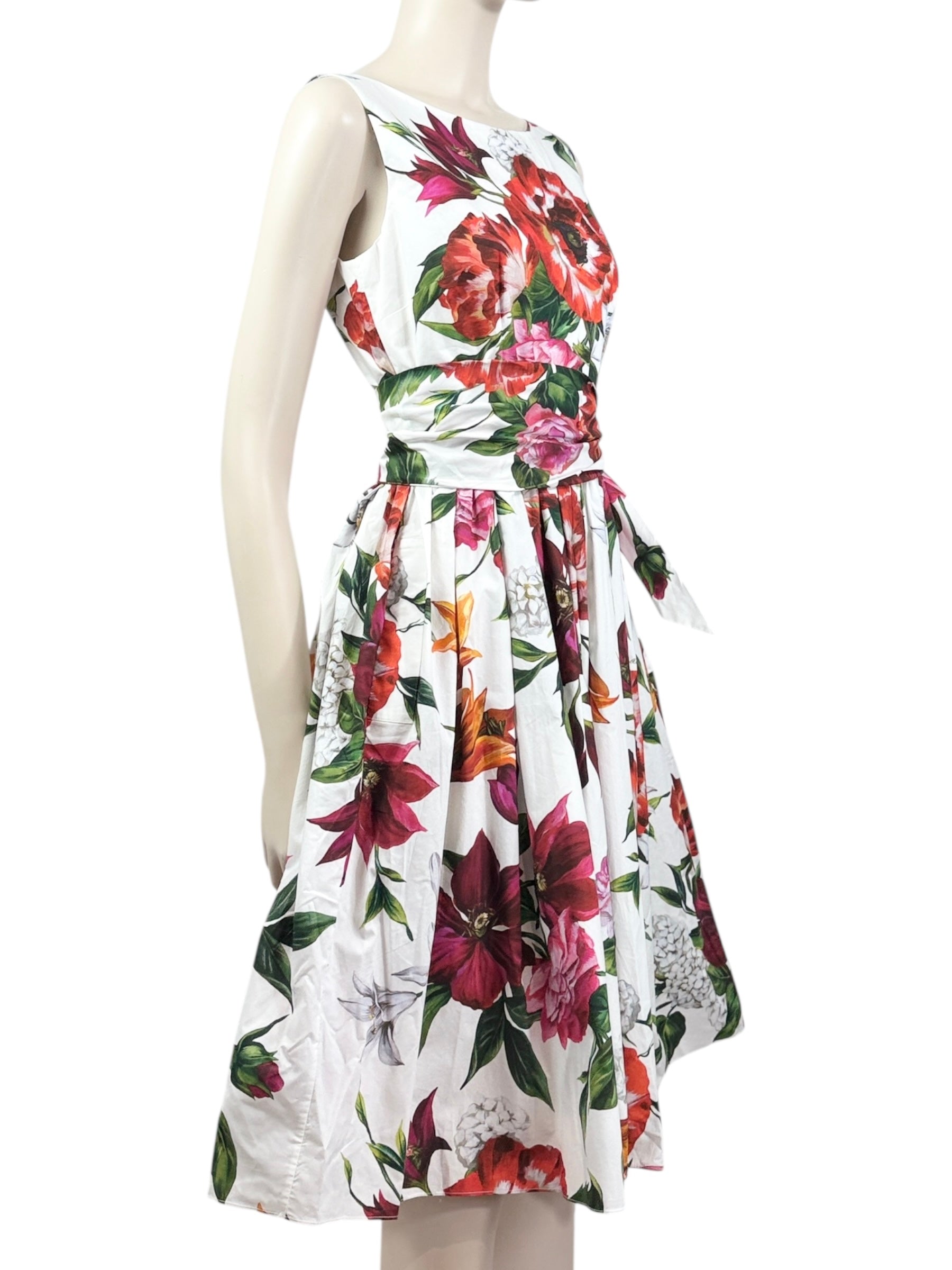 Dolce Gabbana printed floral cotton dress