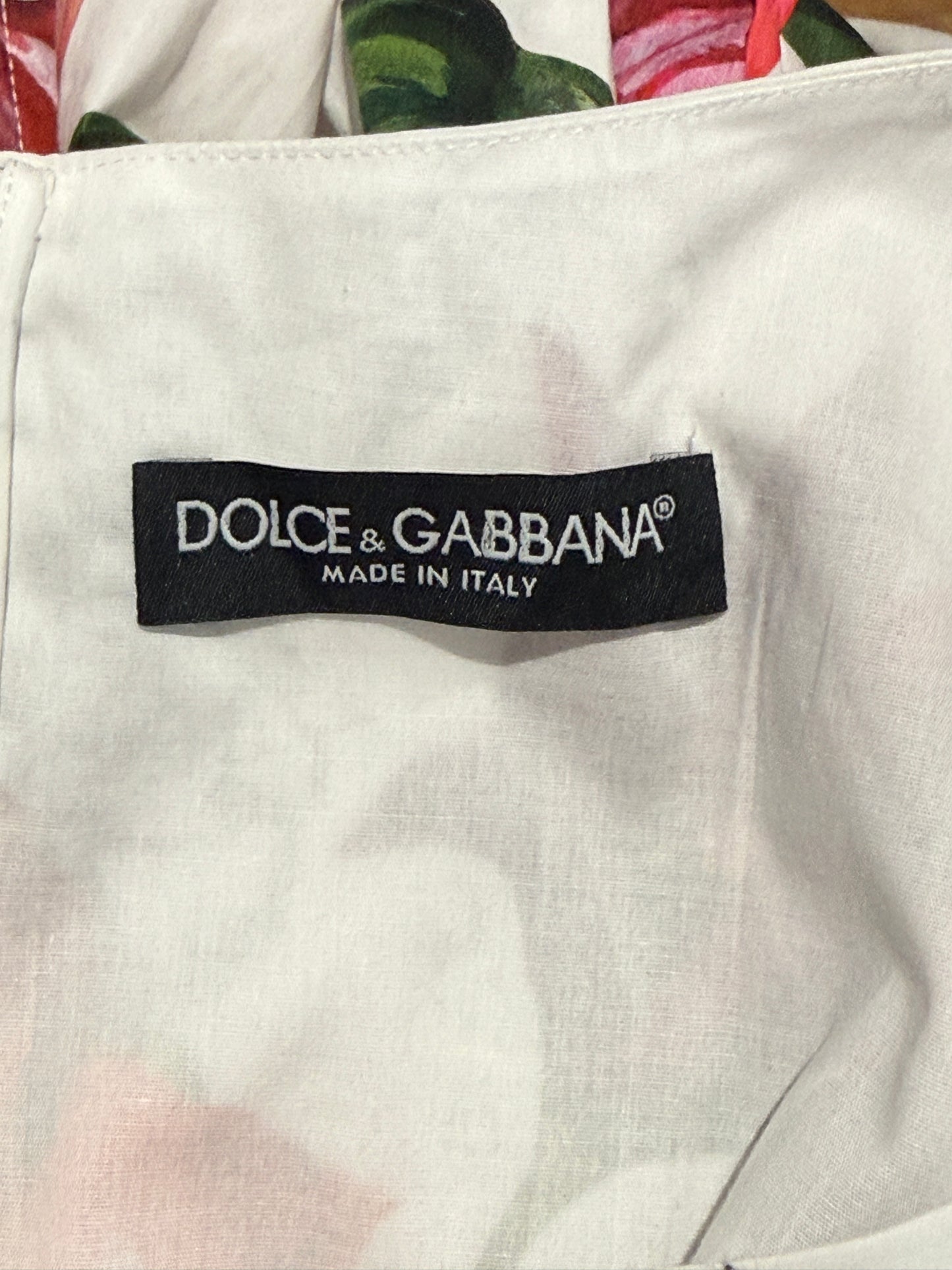 Dolce Gabbana printed floral cotton dress