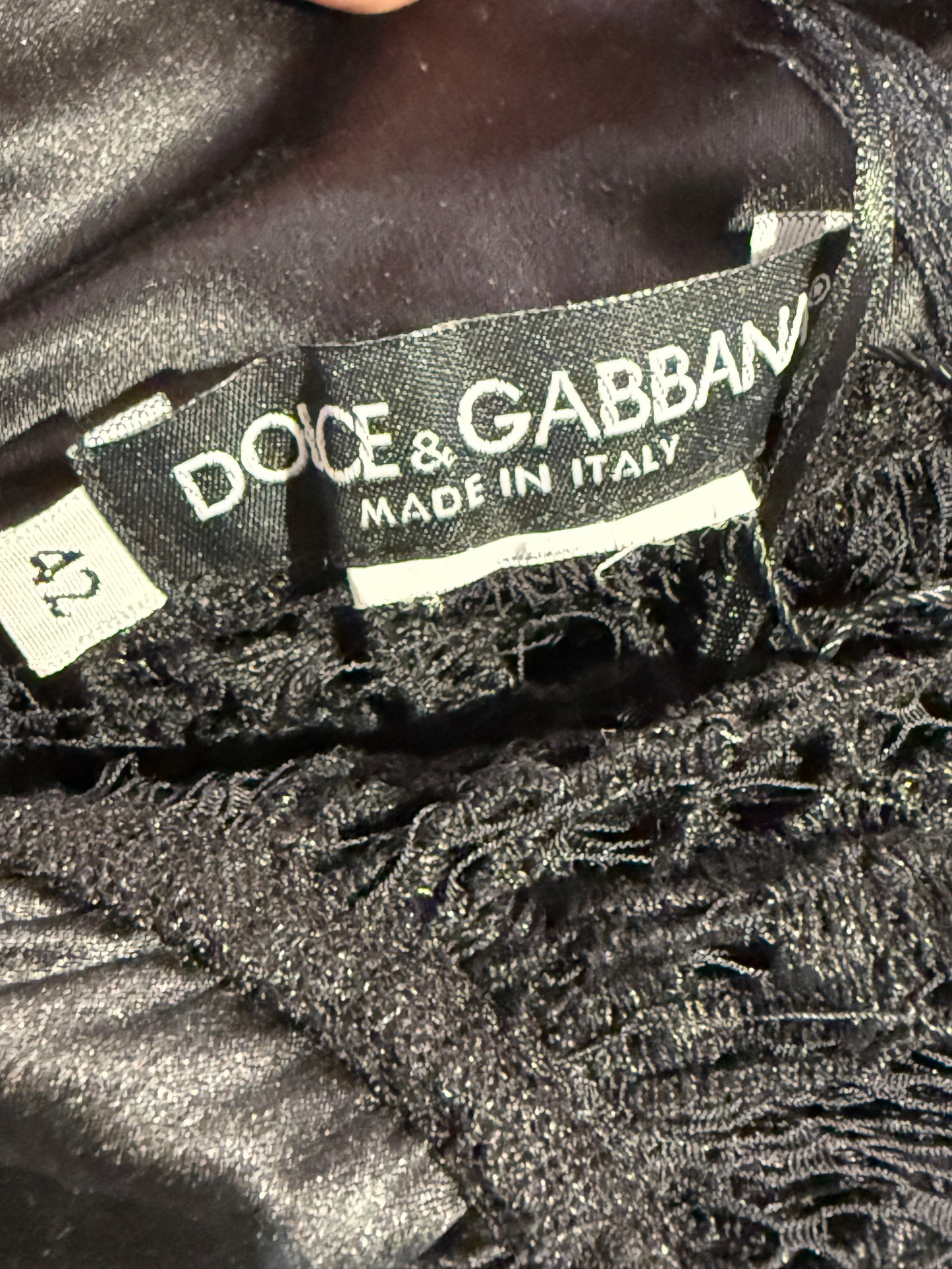 Dolce and Gabbana Spring 2014 Look 46 Black lace maxi dress